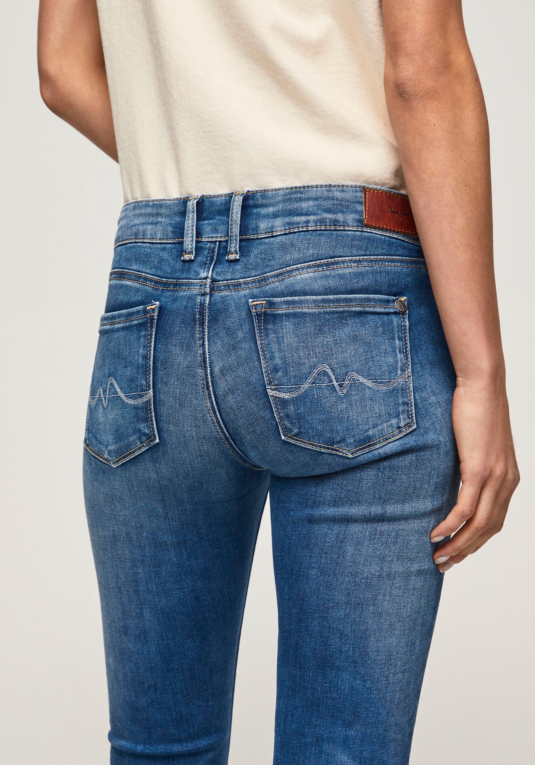 Pepe Jeans Skinny-fit-Jeans »SOHO«, Bund mit und walking im | 5-Pocket-Stil I\'m Stretch-Anteil shoppen 1-Knopf