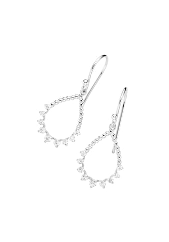 Smart Jewel Paar Ohrhaken »tropfenförmig, Zirkonia Steine, Silber 925« kaufen