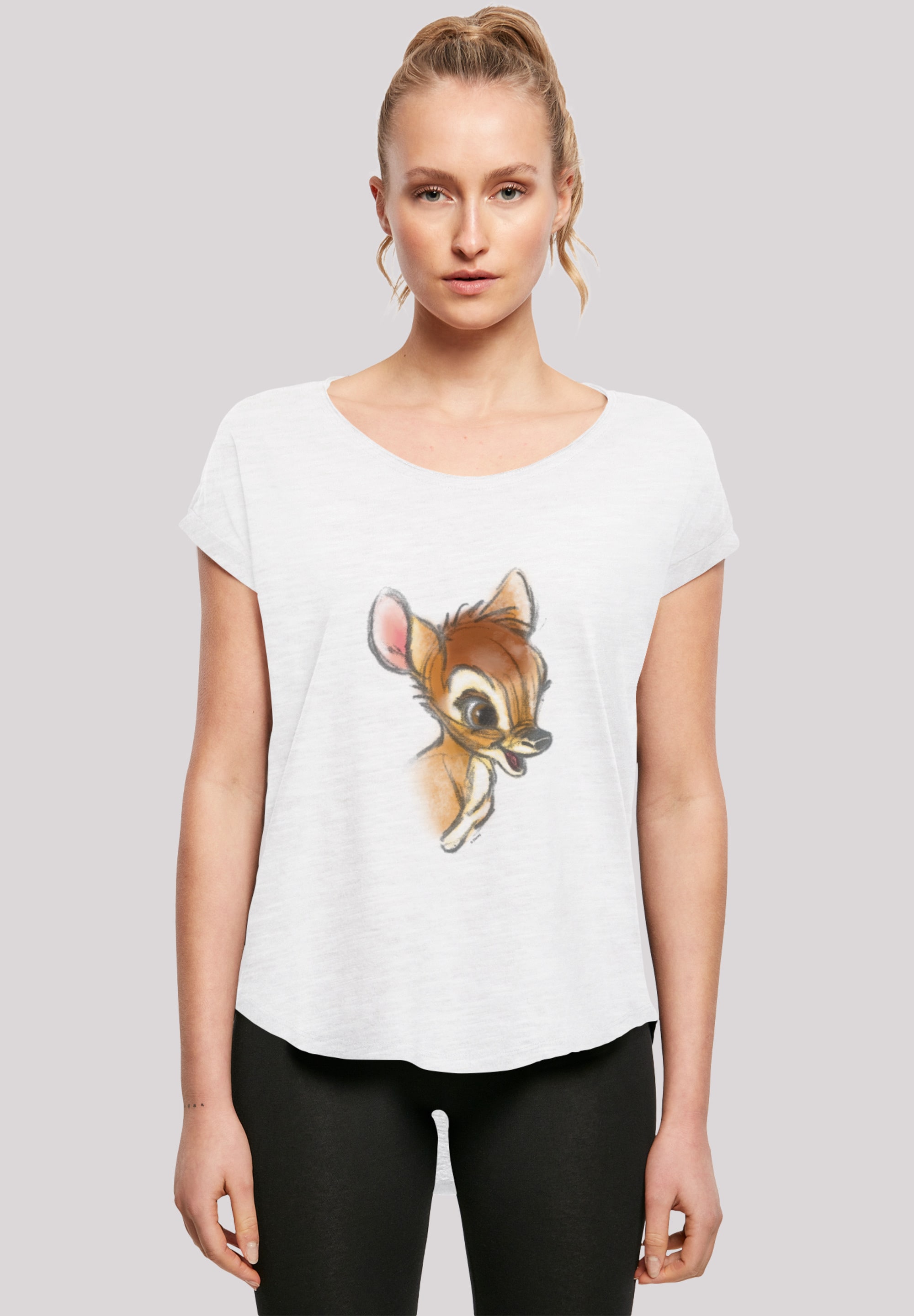 Bambi kaufen I\'m T-Shirt | F4NT4STIC walking Zeichnung«, »Disney Merch ,Lang,Longshirt,Bedruckt Damen,Premium