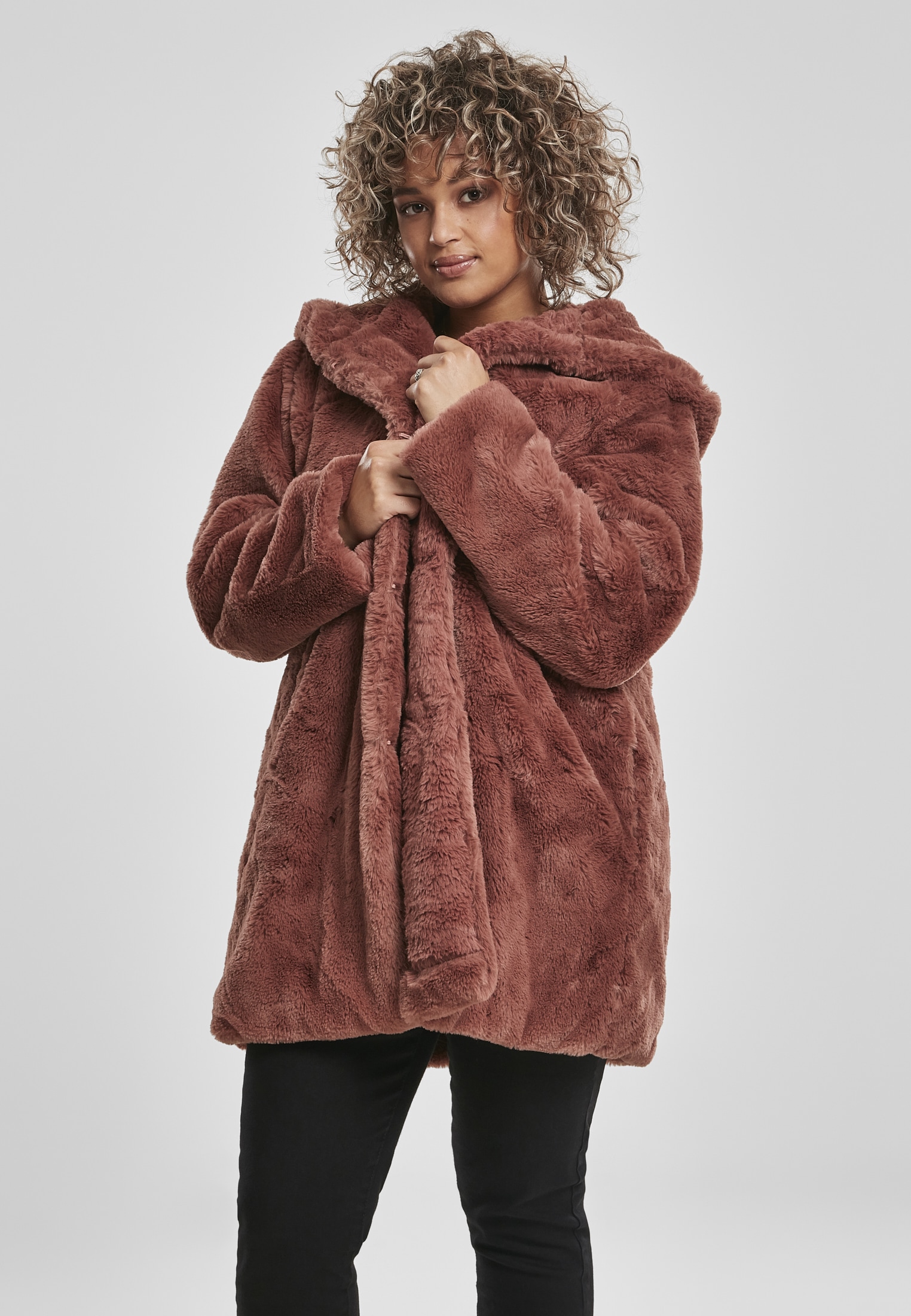 URBAN CLASSICS Parka »Frauen Ladies Hooded Teddy Coat«, (1 St.), mit Kapuze  online kaufen | I\'m walking | Parkas