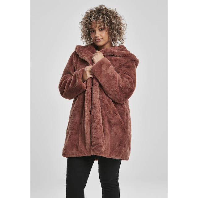 URBAN CLASSICS Parka »Frauen Ladies Hooded Teddy Coat«, (1 St.), mit Kapuze  online kaufen | I'm walking