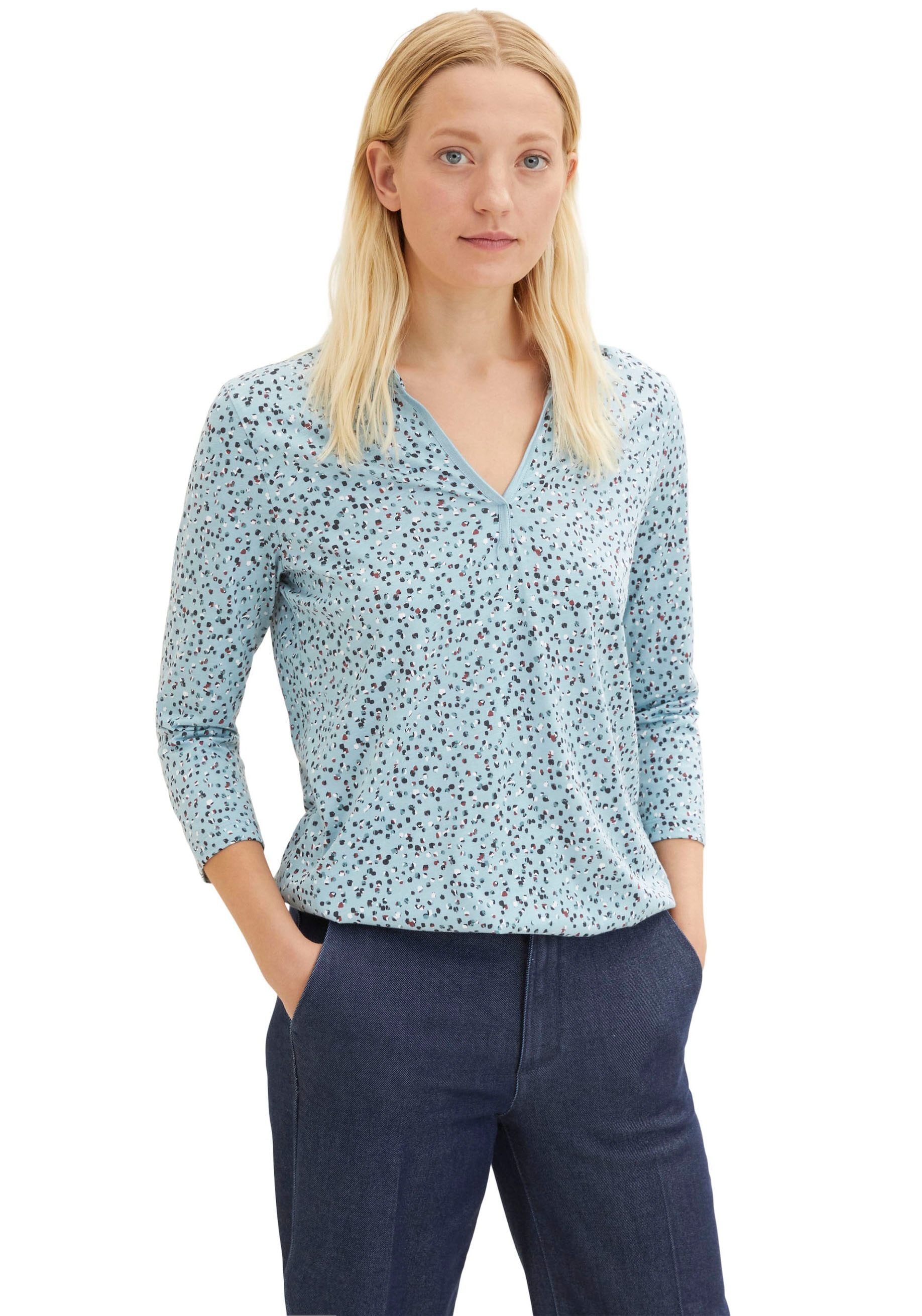 TOM TAILOR Blusenshirt, in modischem Pünktchen-Design kaufen