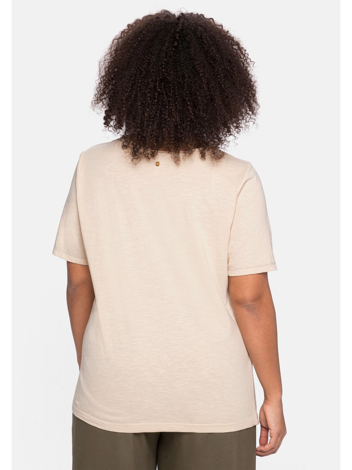 Sheego T-Shirt | shoppen »Große silberfarbenen Größen«, mit Ziernähten walking I\'m