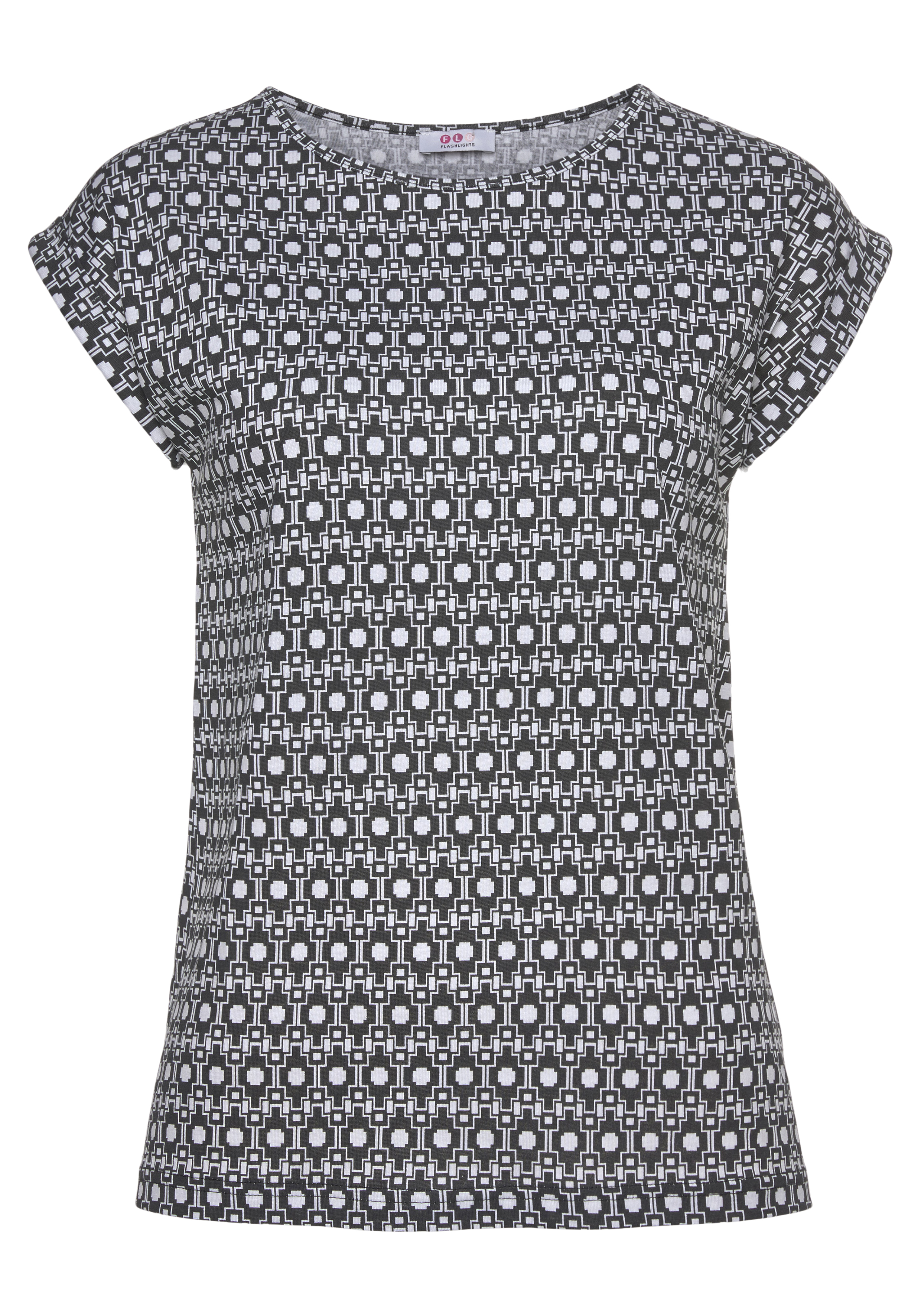 Kurzarmshirt, mit Vokuhila-Saum