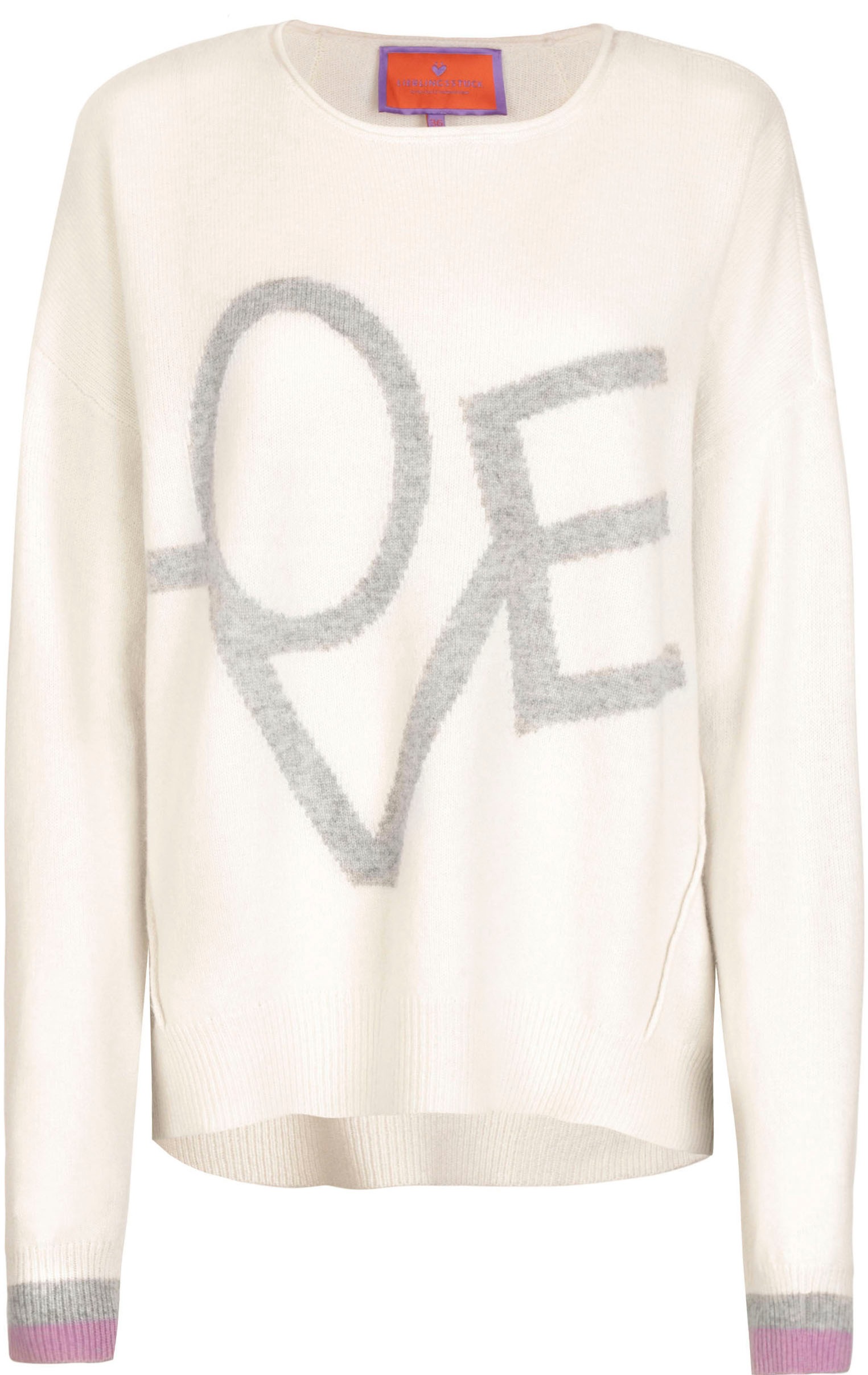 Lieblingsstück Rundhalspullover, mit eingestricktem "LOVE" Schriftzug kaufen