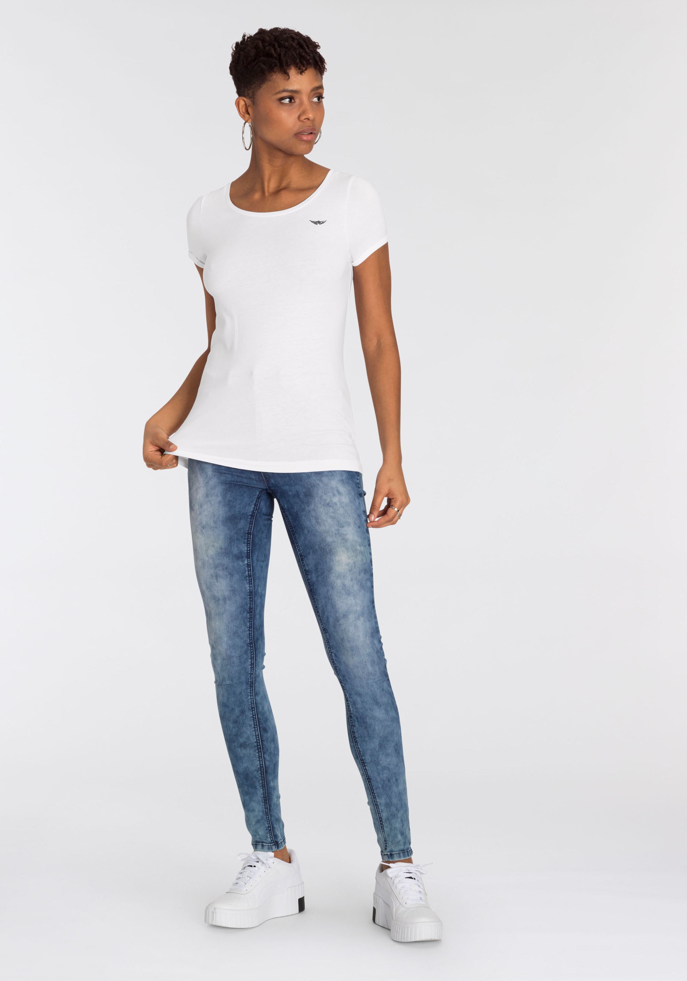 Arizona Skinny-fit-Jeans »Ultra shoppen | Moonwashed moon Jeans walking Stretch washed«, I\'m