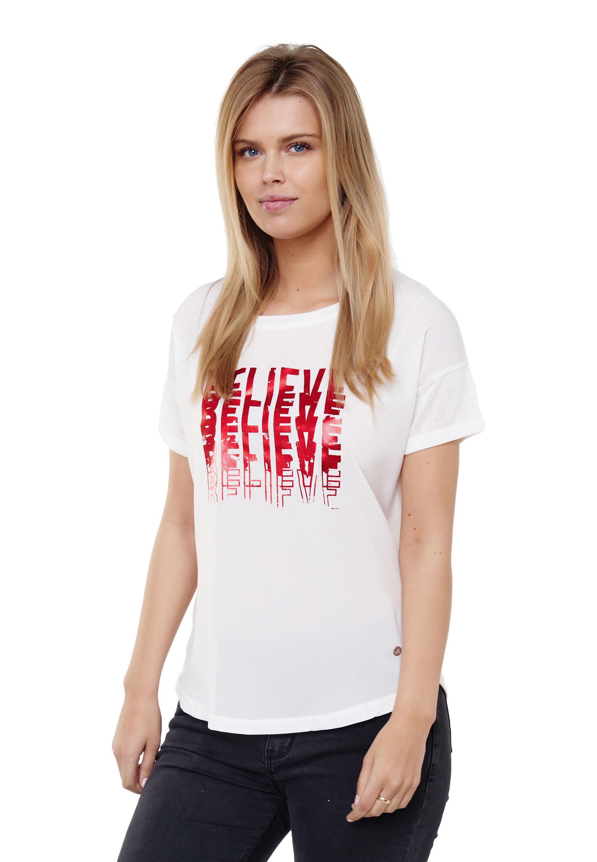 Decay T-Shirt »Believe«, mit walking I\'m online detailliertem Printmotiv 