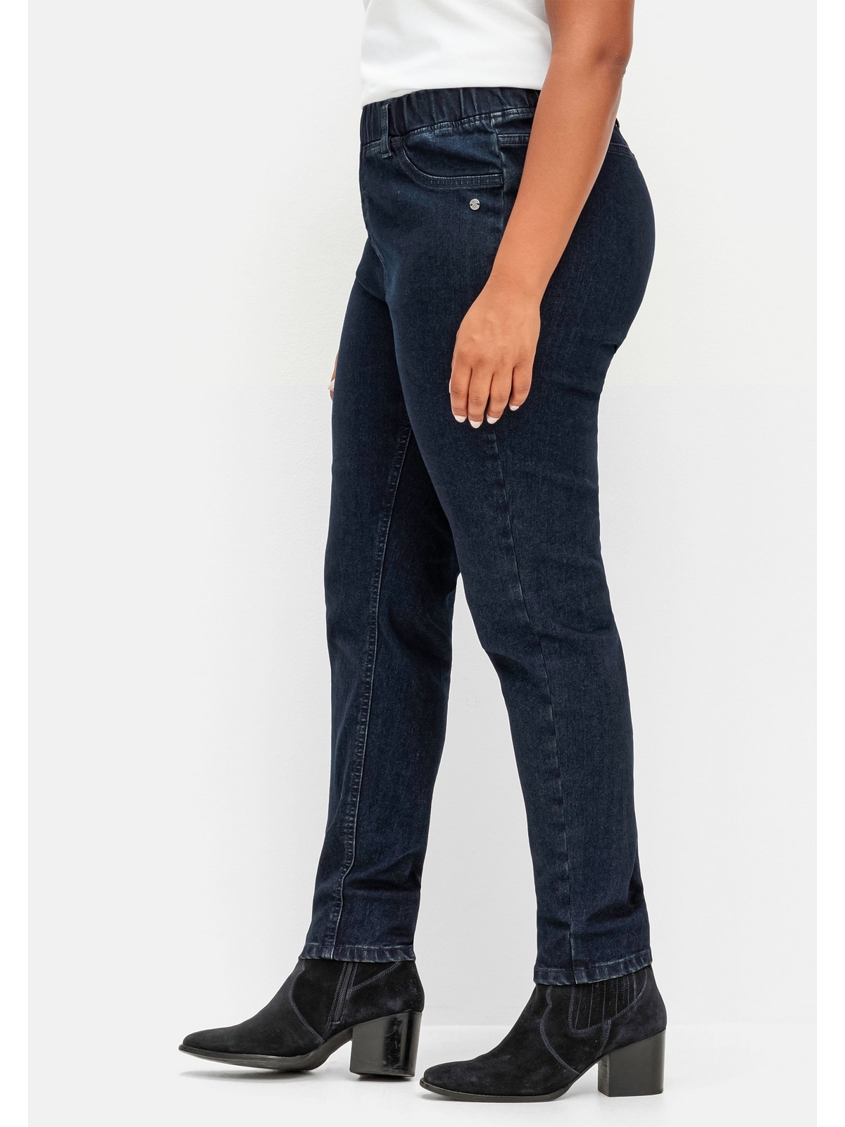 Sheego Stretch-Jeans »Große Größen«, mit I\'m | Schlupfbund, walking kaufen innen online angeraut