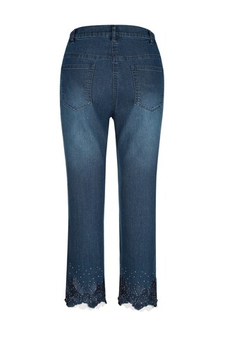 MIAMODA 5-Pocket-Jeans, mit schöner Spitze am Saum kaufen