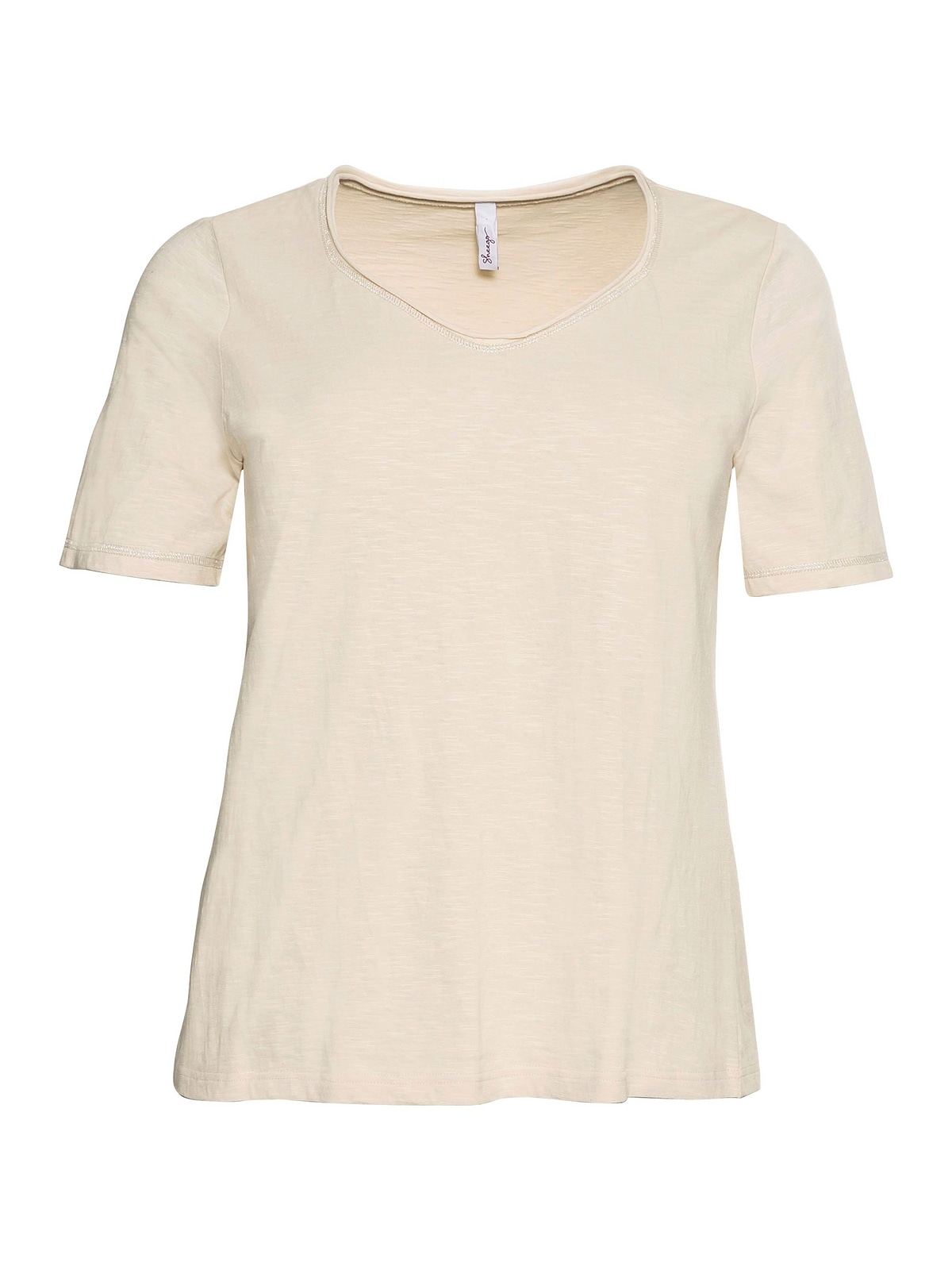 Sheego T-Shirt mit | Ziernähten silberfarbenen I\'m walking shoppen »Große Größen«