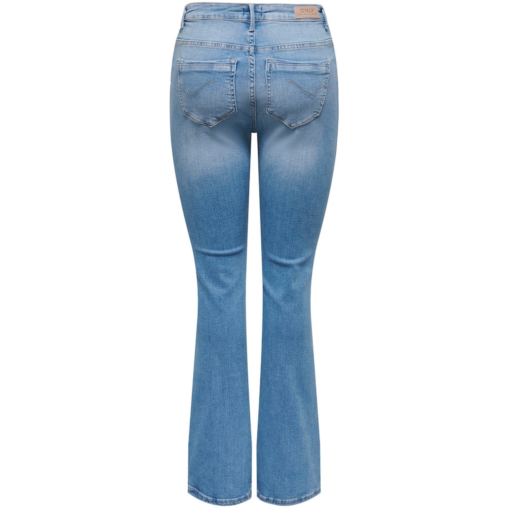 ONLY Bootcut-Jeans ONLPAOLA MID WAIST FLARED DESTROY AZ