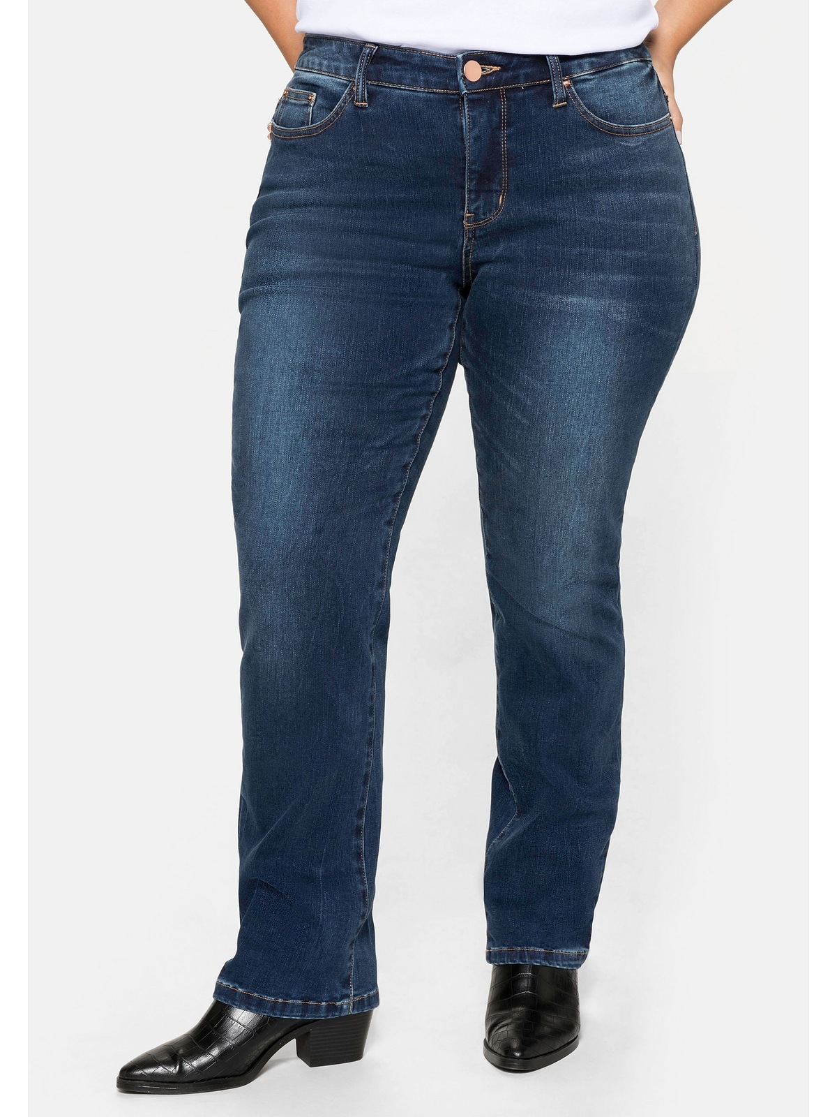 Bodyforming-Effekt Größen«, »Große Jeans bestellen Gerade mit Sheego