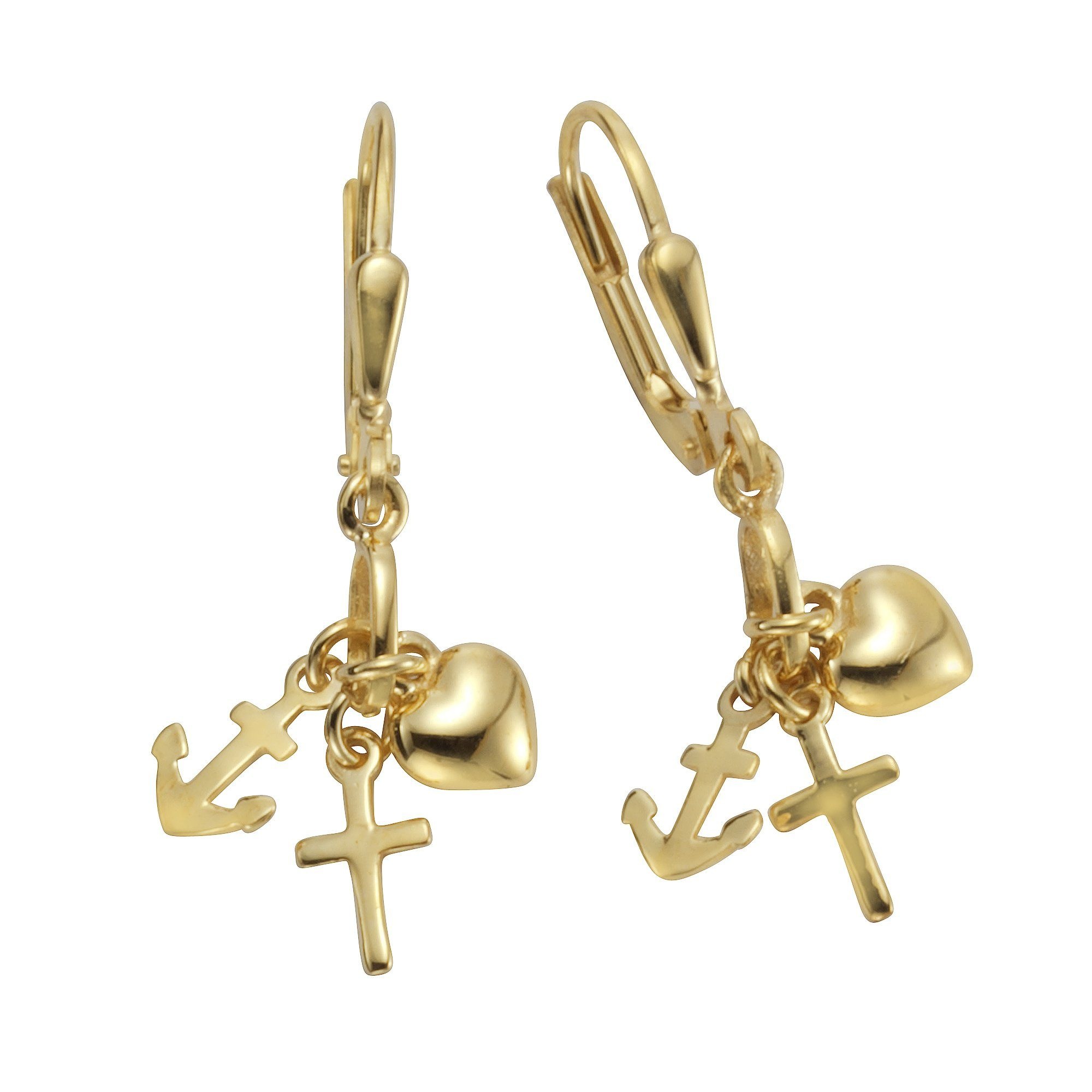 Fascination by Ellen K. Klappcreolen »375/- Gelbgold« kaufen