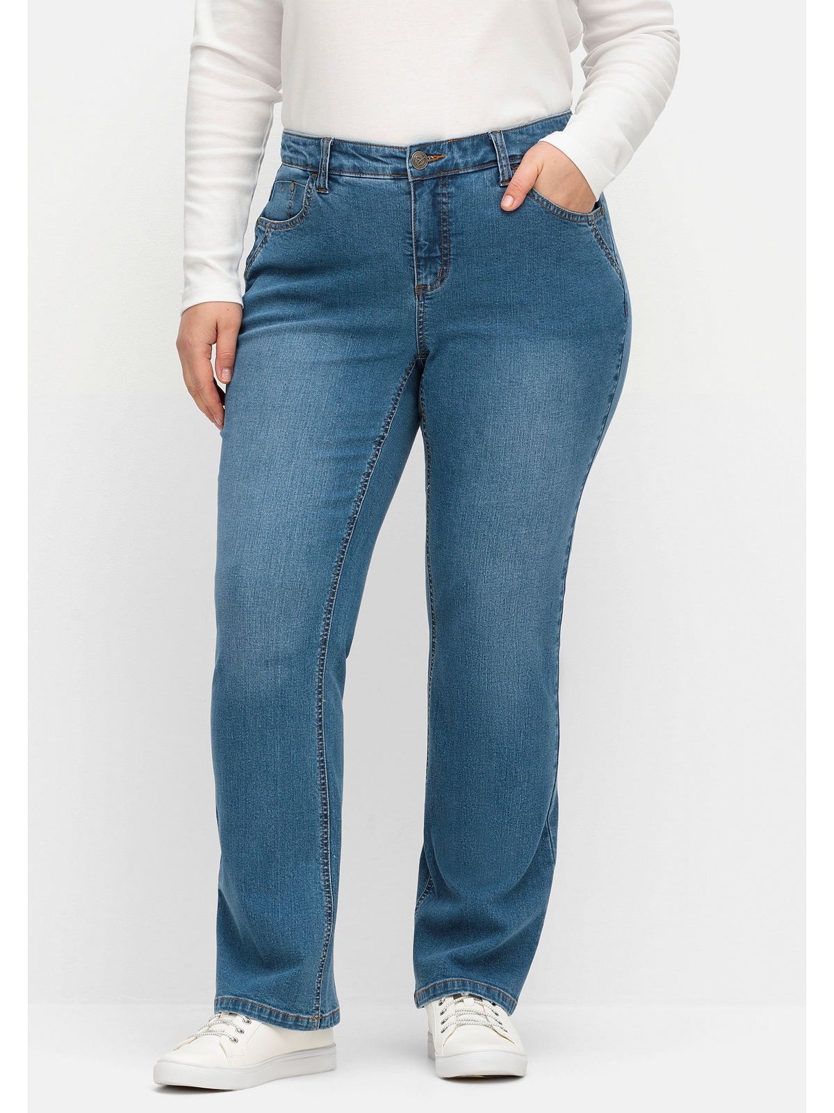 Sheego Bootcut-Jeans »Große Größen«, SUSANNE ideal bei viel Bauch und  schmalen Beinen shoppen