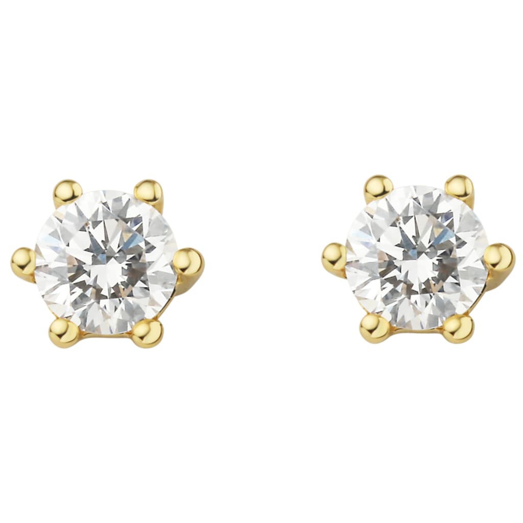 ONE ELEMENT Paar Ohrstecker 0 30 ct Diamant Brillant Ohrringe Ohrstecker aus 750 Gelbgold Damen Gold Schmuck