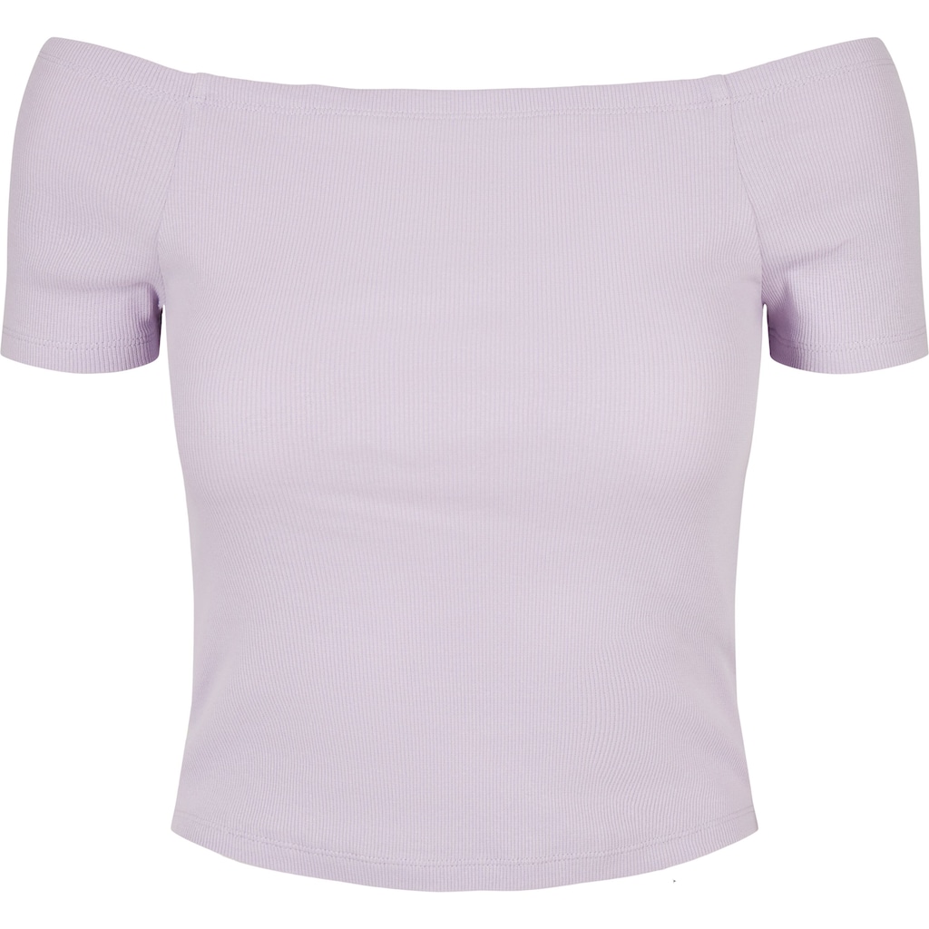 URBAN CLASSICS T-Shirt Damen Ladies Off Shoulder Rib Tee (1 tlg.)