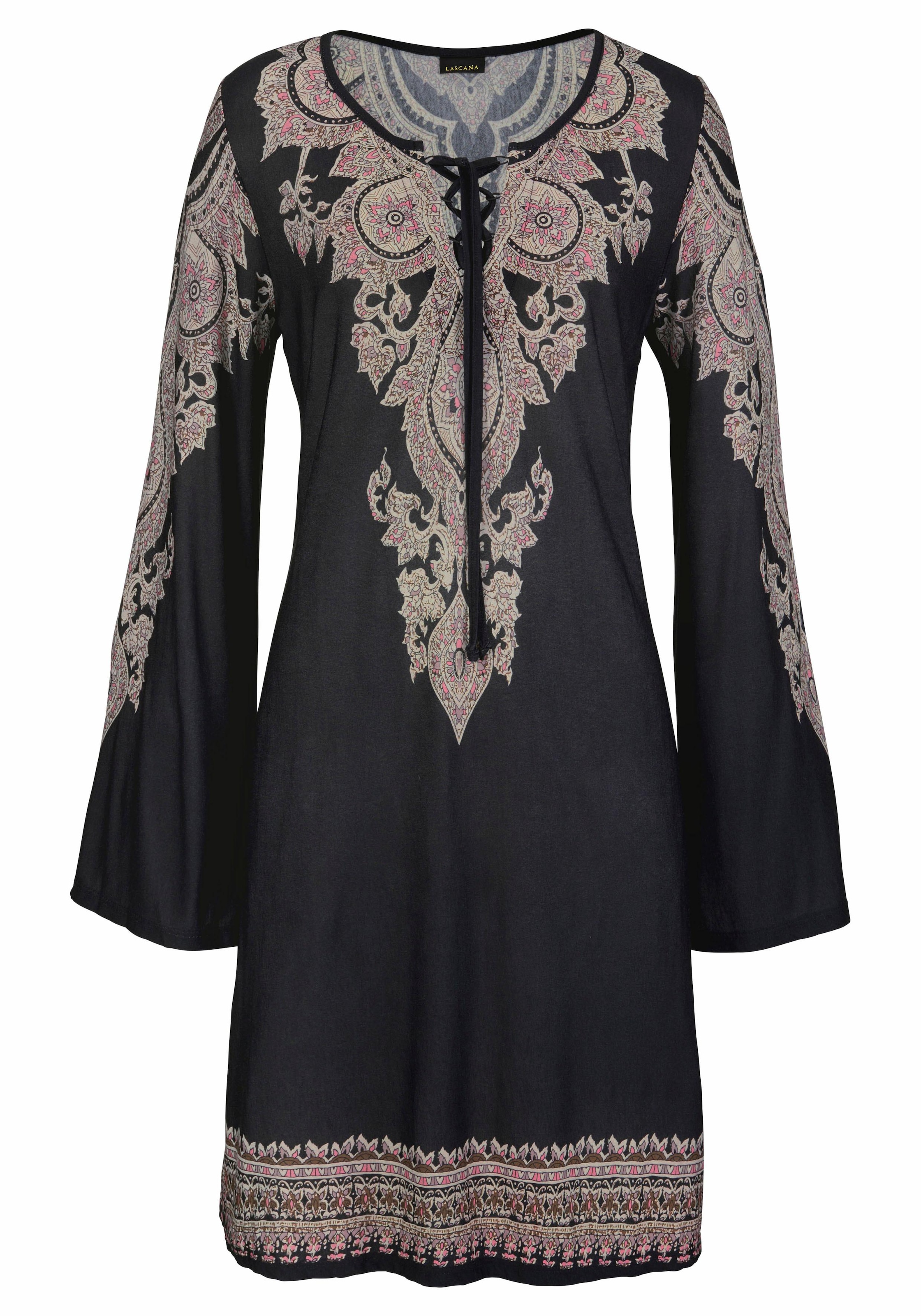 Jerseykleid, mit Bordürendruck LASCANA online