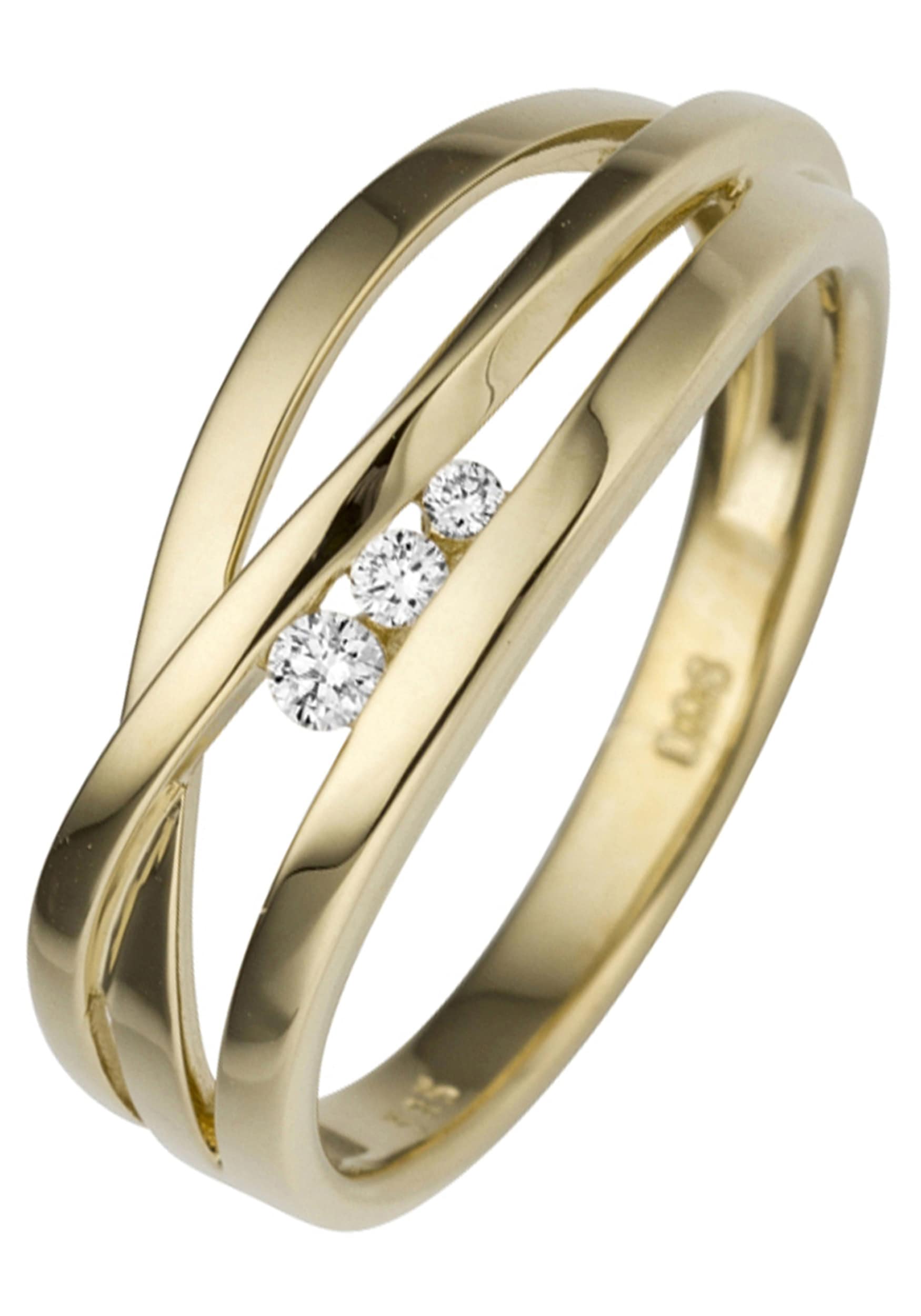 JOBO Diamantring, breit 585 I\'m Diamanten kaufen mit Gold walking 3 | online