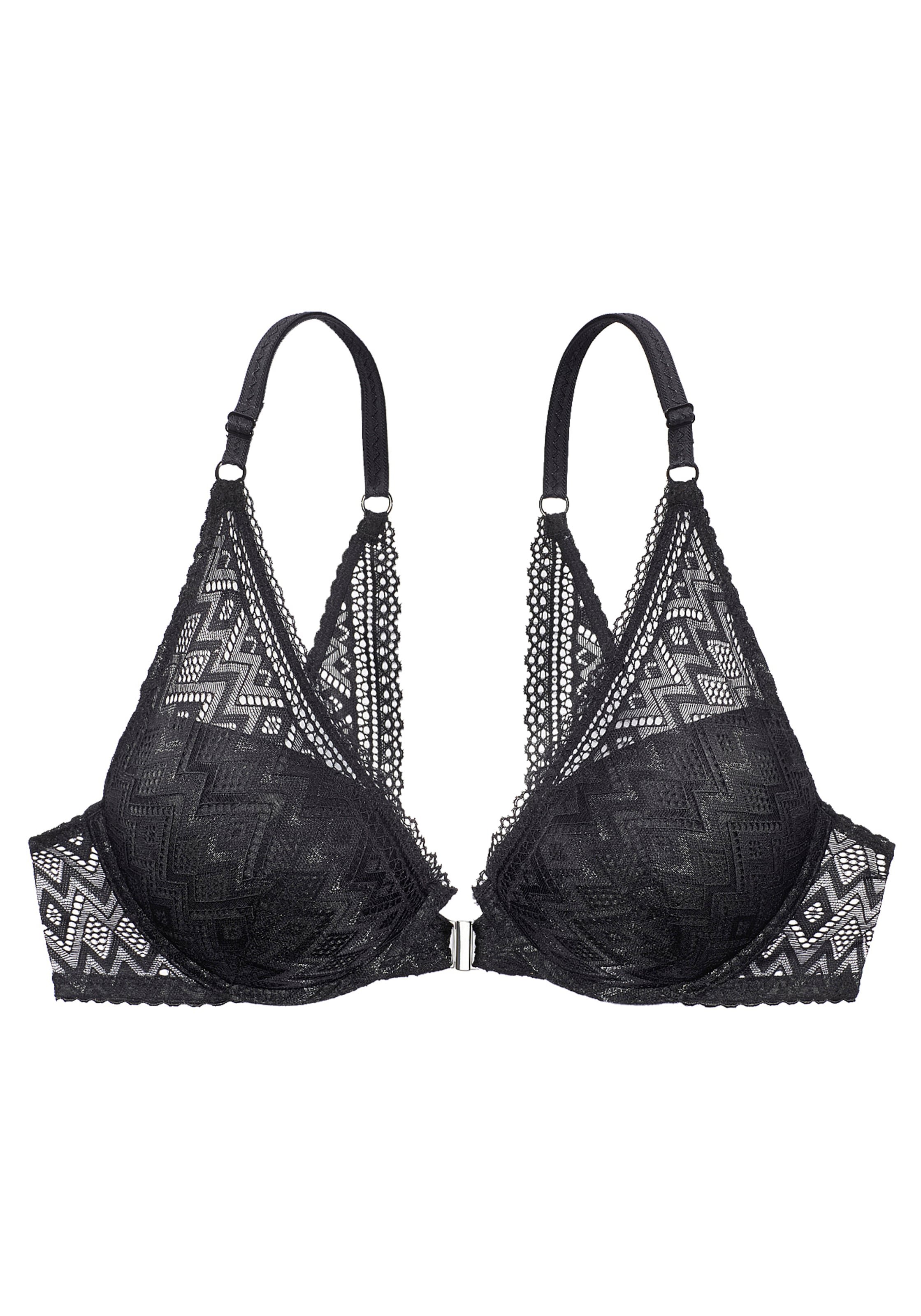 s.Oliver Push-up-BH rundherum aus Spitze in graphischer Optik Dessous