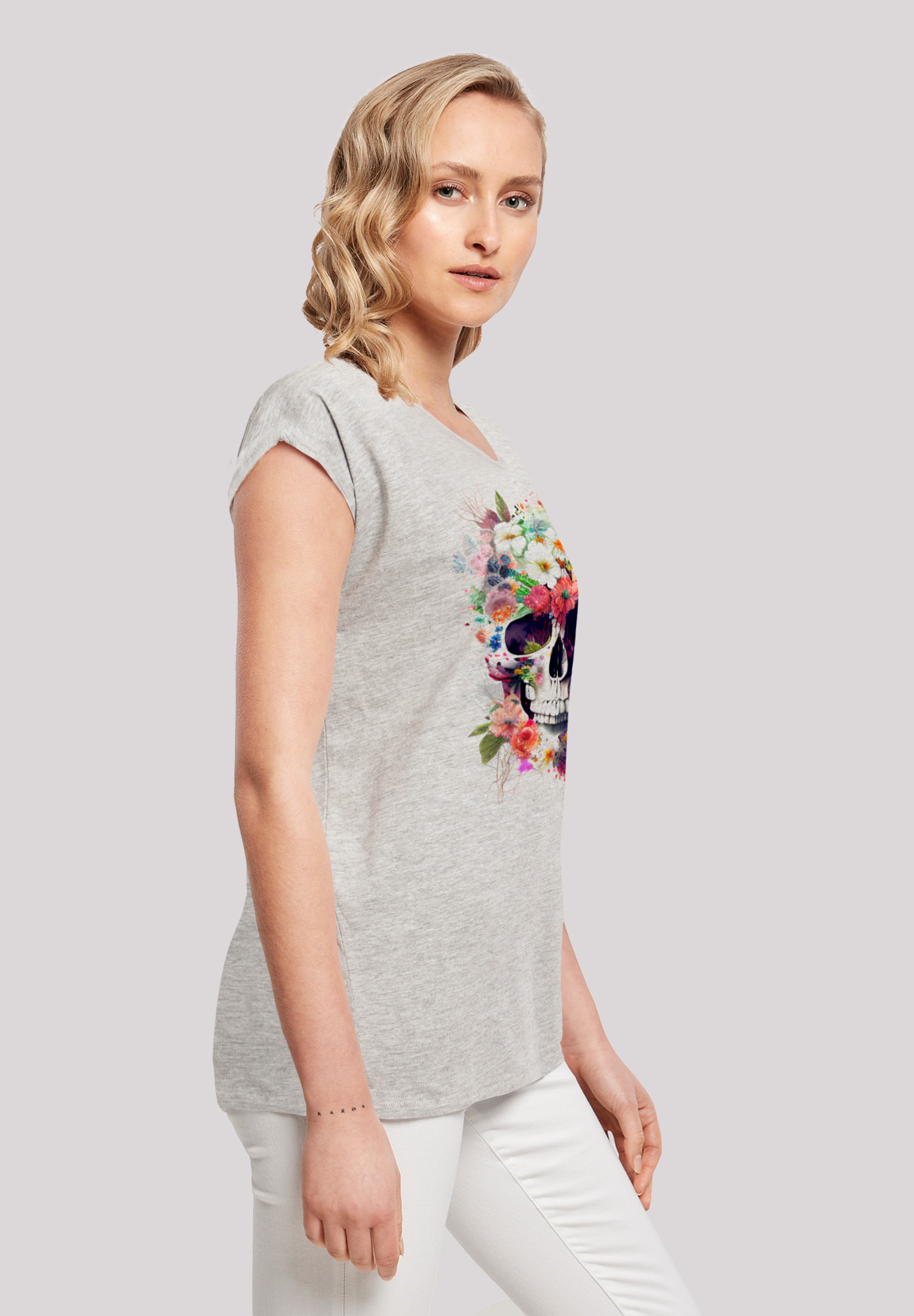 F4NT4STIC T-Shirt Blumen«, walking Print | »Totenkopf bestellen I\'m