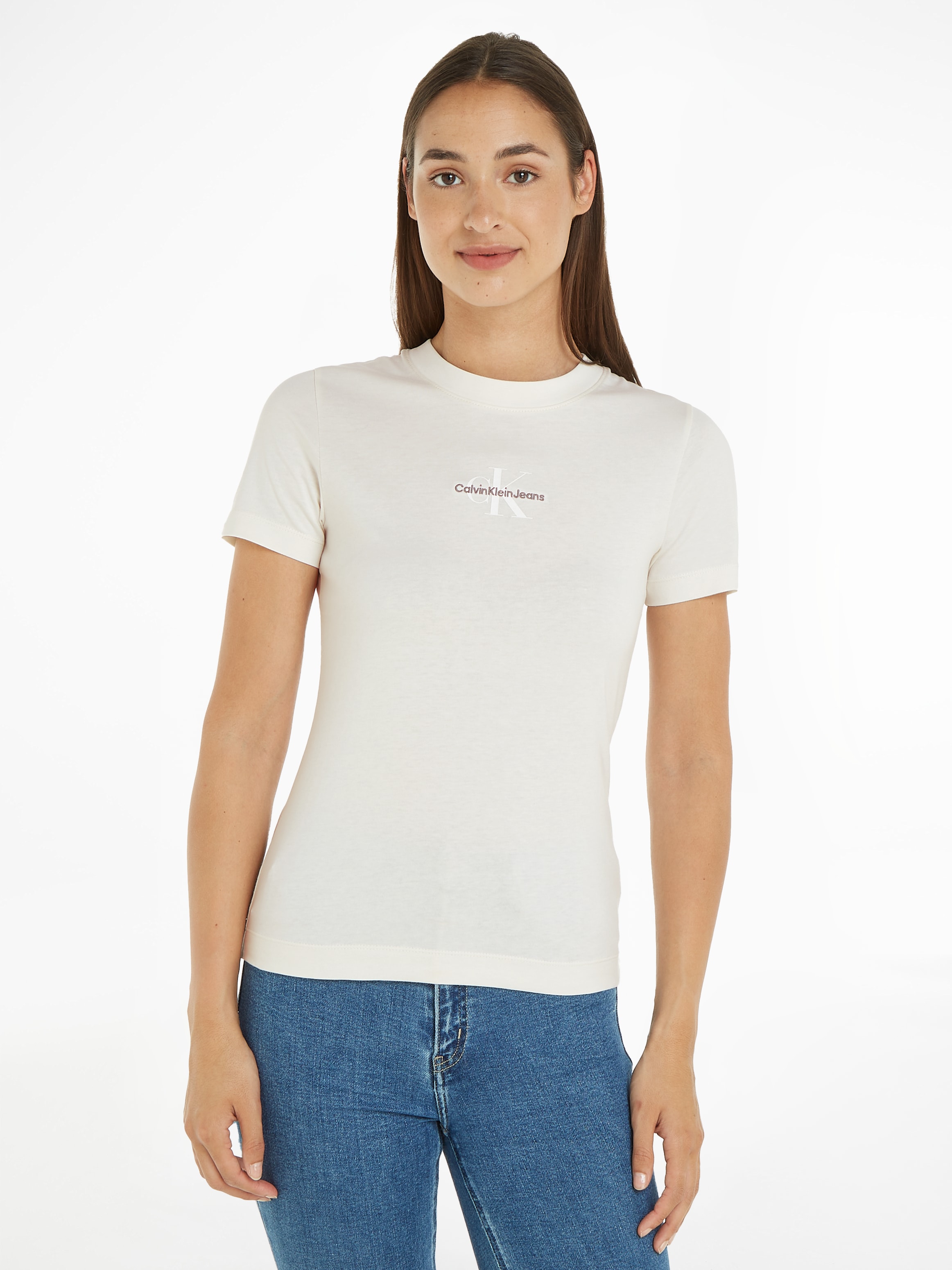 Calvin Klein Jeans T-Shirt »MONOLOGO online FIT Logodruck TEE«, mit SLIM