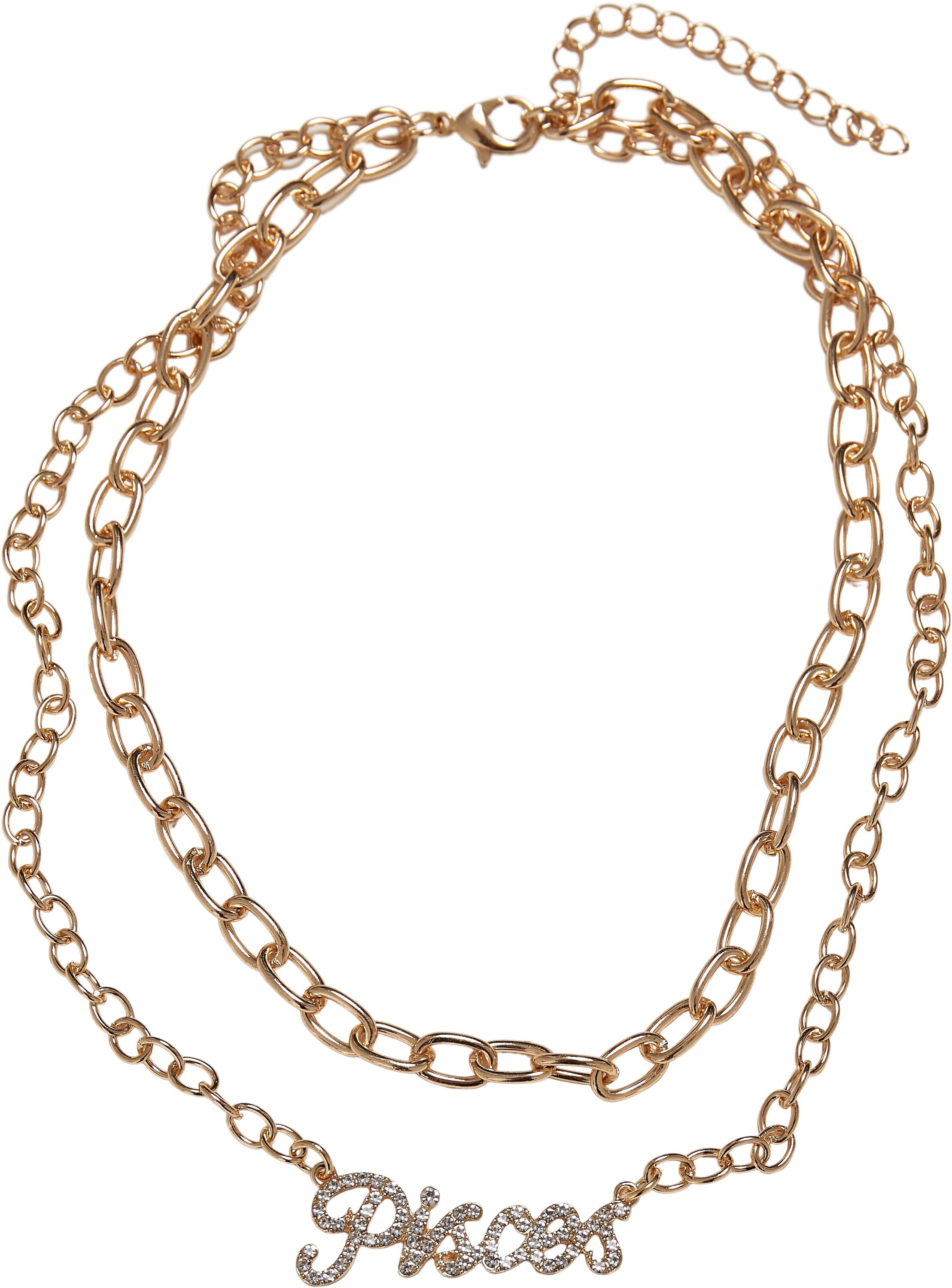URBAN CLASSICS Edelstahlkette »Accessoires Diamond Zodiac Golden Necklace«  im Onlineshop | I\'m walking