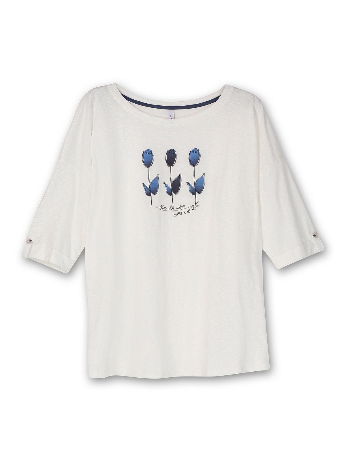 T-Shirt Blumen-Frontdruck mit Größen«, Sheego bestellen »Große