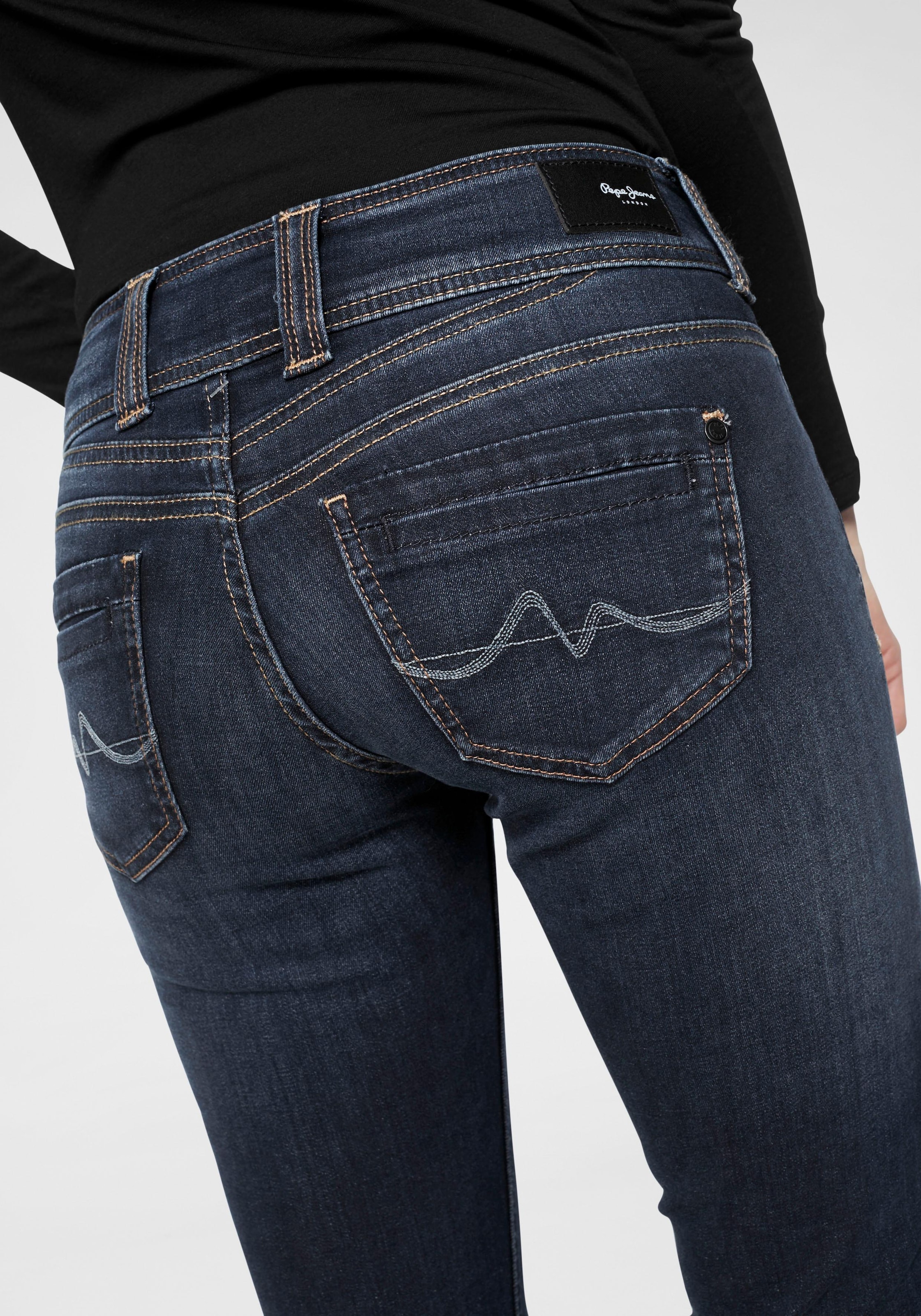 Pepe Jeans Straight-Jeans »GEN«, in und Bein Doppel-Knopf-Bund online mit geradem schöner Qualtät