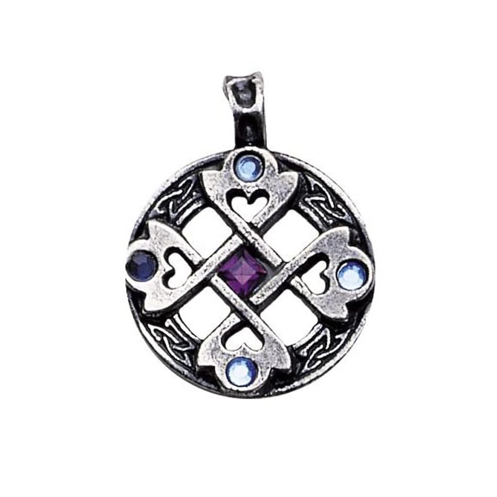 Adelia´s Amulett Anhänger Nordische Lichter Talisman Keltisches Kreuz Herz - Wahre und glückliche Freundschaft