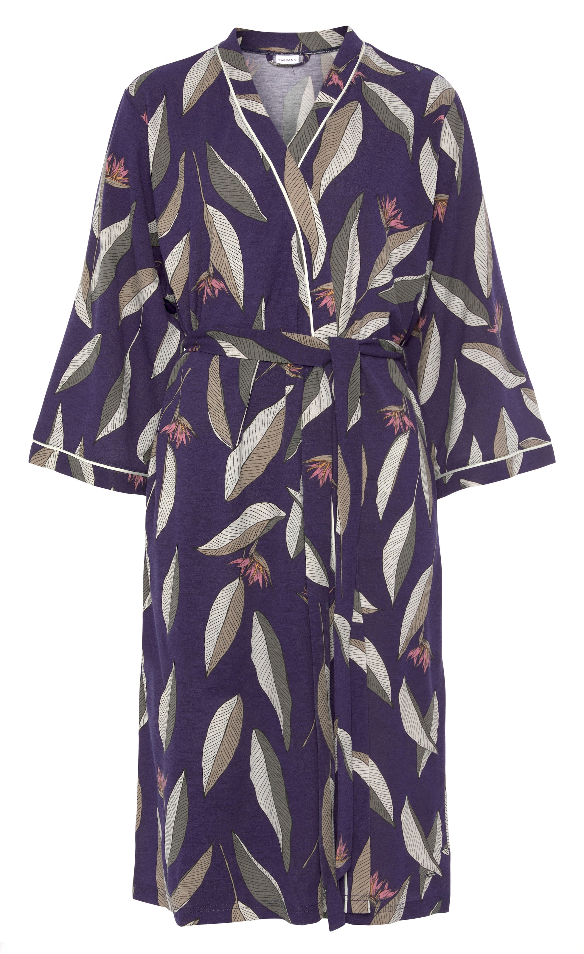 LASCANA Kimono, in Wadenlänge und Kontrastpaspeln online kaufen | I\'m  walking