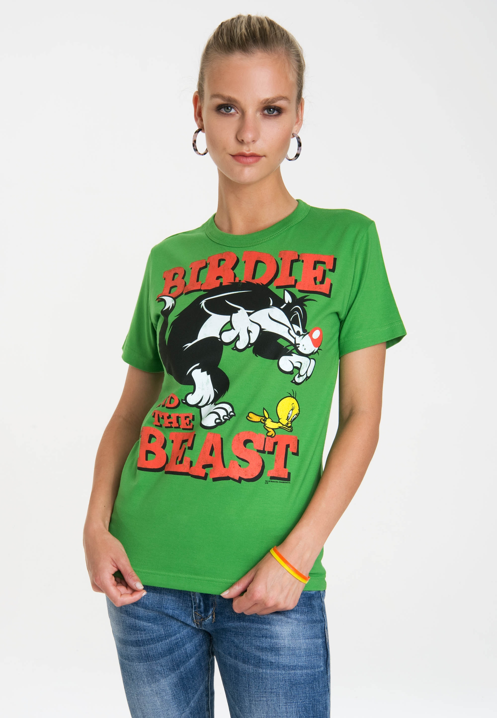 »Looney T-Shirt lizenziertem Tweety«, mit – shoppen Tunes Print & Sylvester LOGOSHIRT