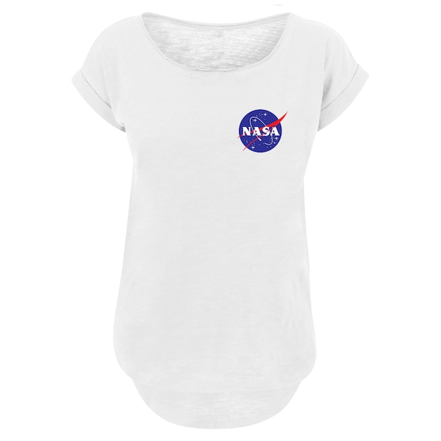 F4NT4STIC T-Shirt »Long Cut T-Shirt NASA Classic Insignia Chest Logo  White«, Damen,Premium Merch,Lang,Longshirt,Bedruckt kaufen | I\'m walking