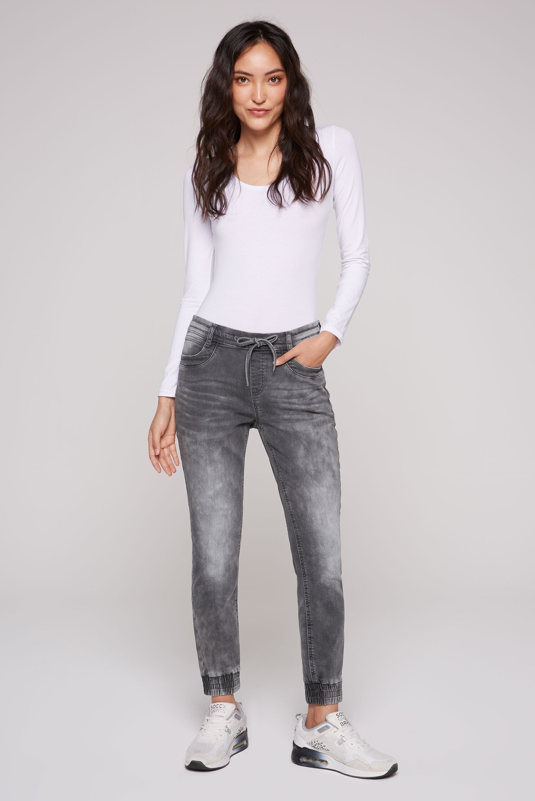 SOCCX Boyfriend-Jeans, mit Elastikbund und Bein Gummizugsaum | walking I\'m bestellen am
