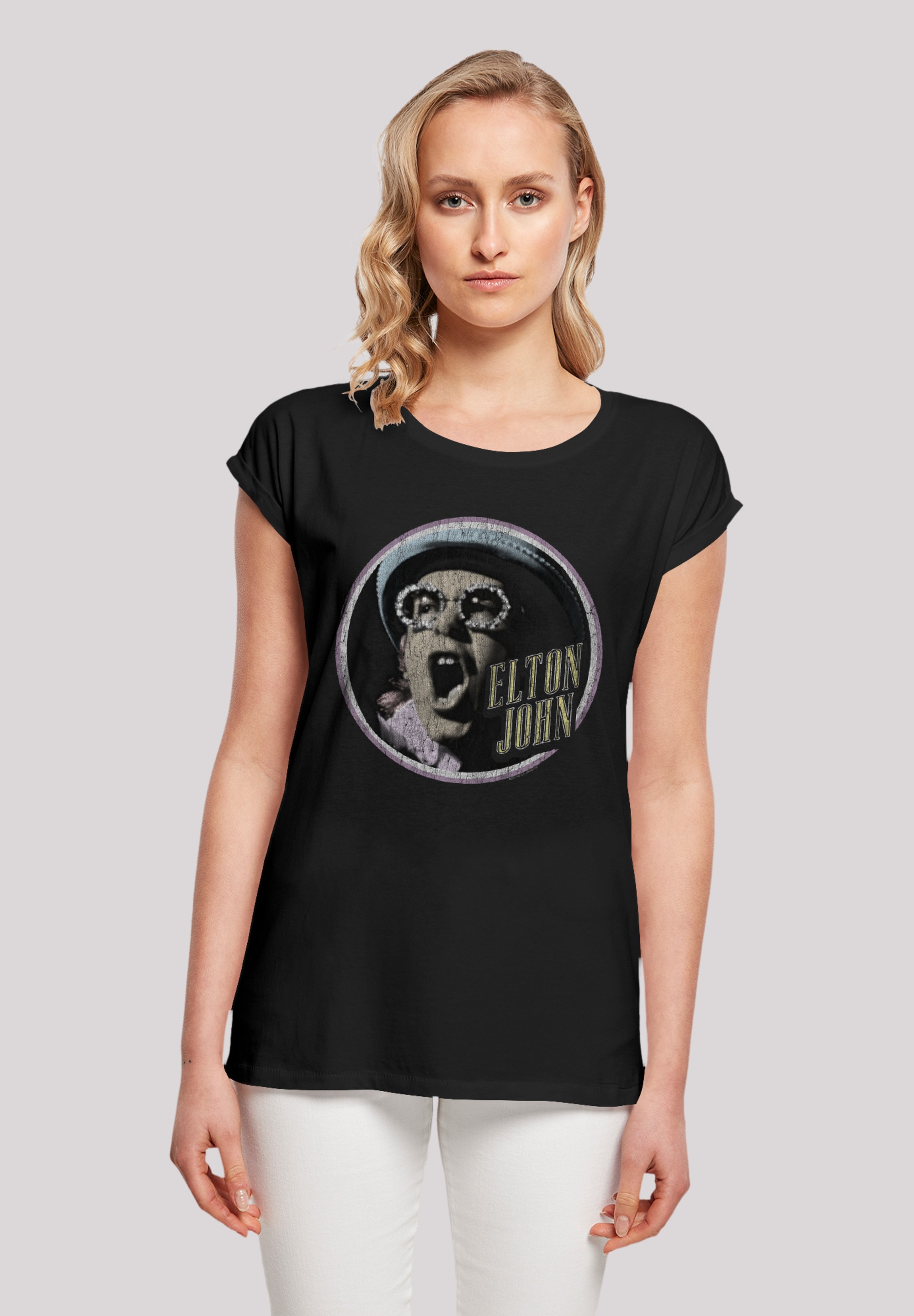 »Elton F4NT4STIC Vintage Premium Circle«, John Qualität T-Shirt | walking I\'m