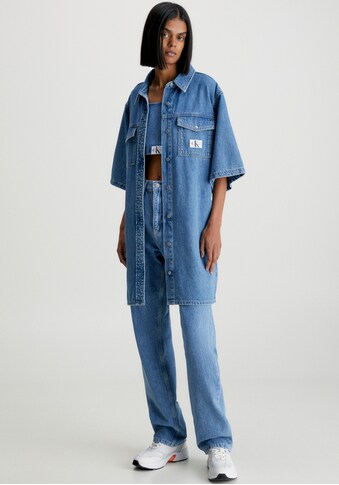 Calvin Klein Jeans Jeanskleid, (Set, 2 tlg., mit Bindegürtel), mit Bindegürtel und... kaufen