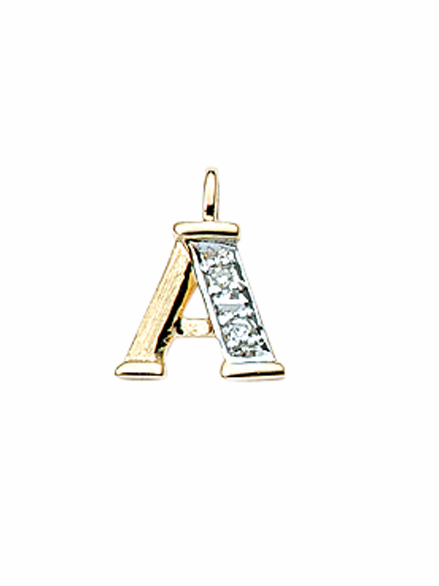 Adelia´s mit Diamant für Goldschmuck Buchstabenanhänger Gold Diamant Buchstabenanhänger Damen Herren mit 585 &