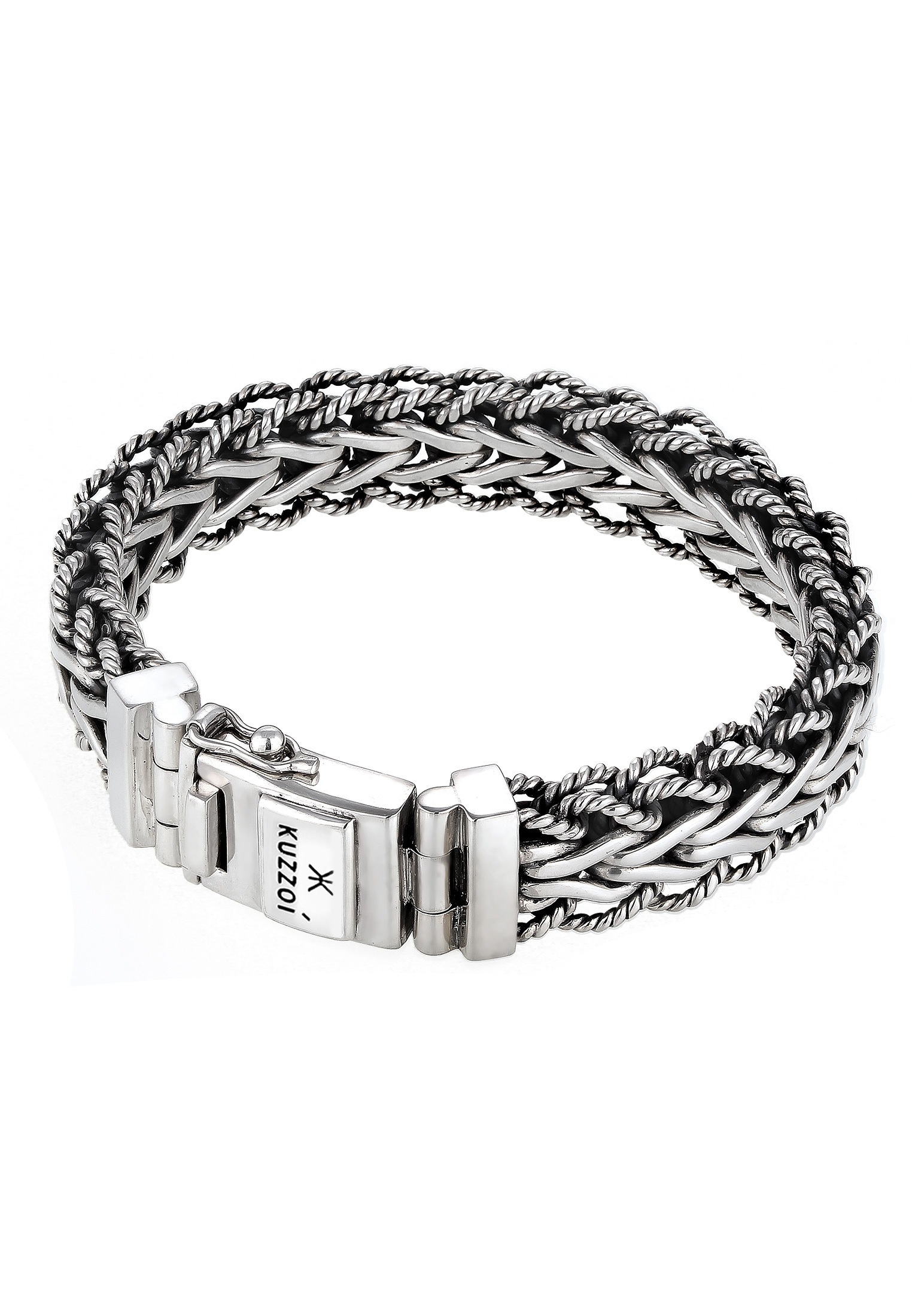 Kuzzoi Armband »Herren I\'m 925er Panzerarmband | walking kaufen Silber« Gliederkette