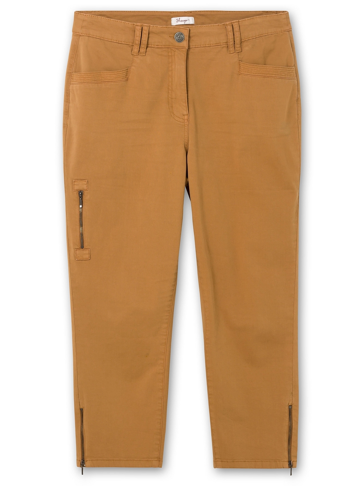 Sheego Stretch-Hose »Große Größen«, aus Baumwoll-Twill mit Zipper-Details  kaufen | I\'m walking | Stretchhosen