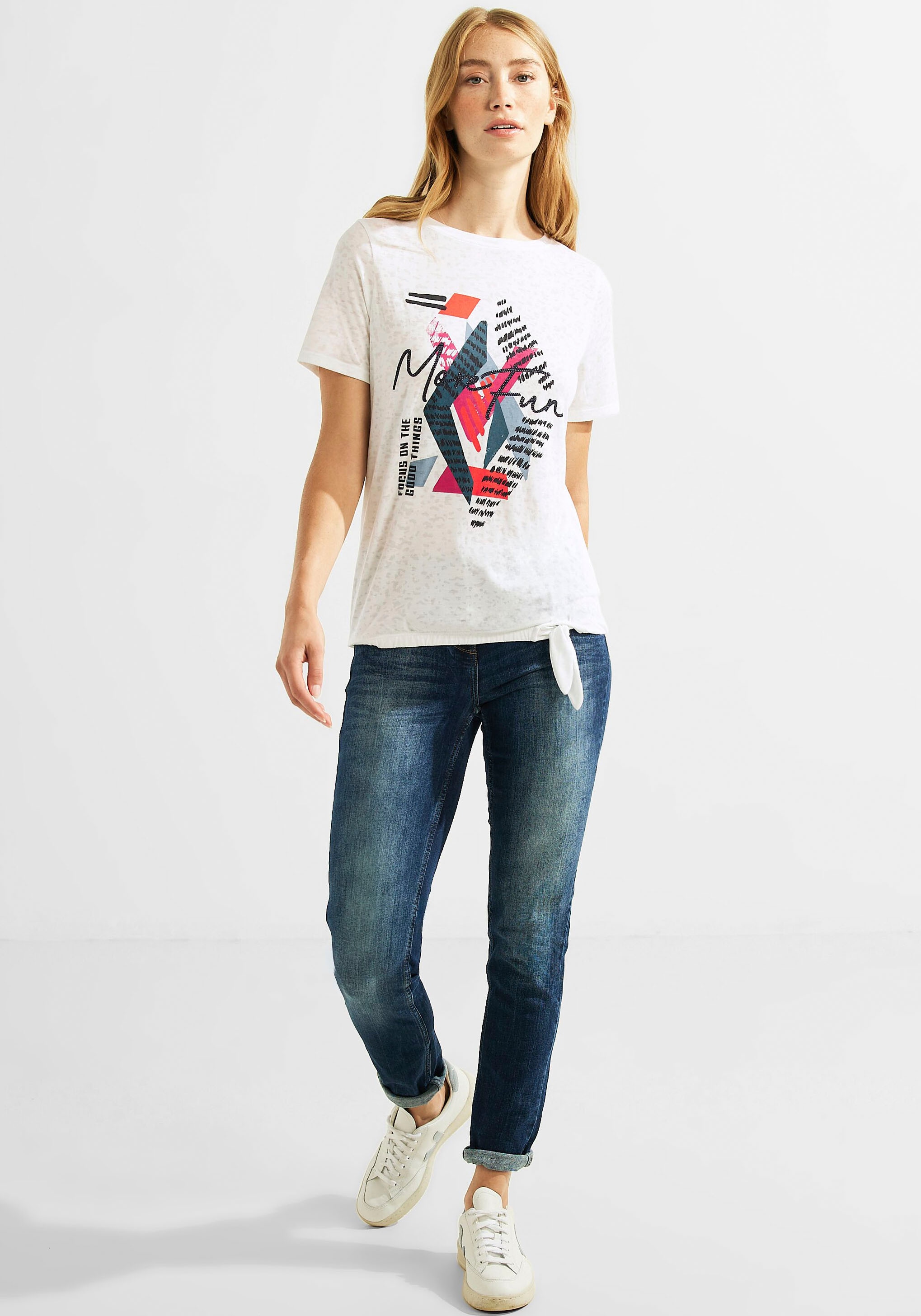 Burn-Out-Design T-Shirt, walking kaufen im | Cecil I\'m
