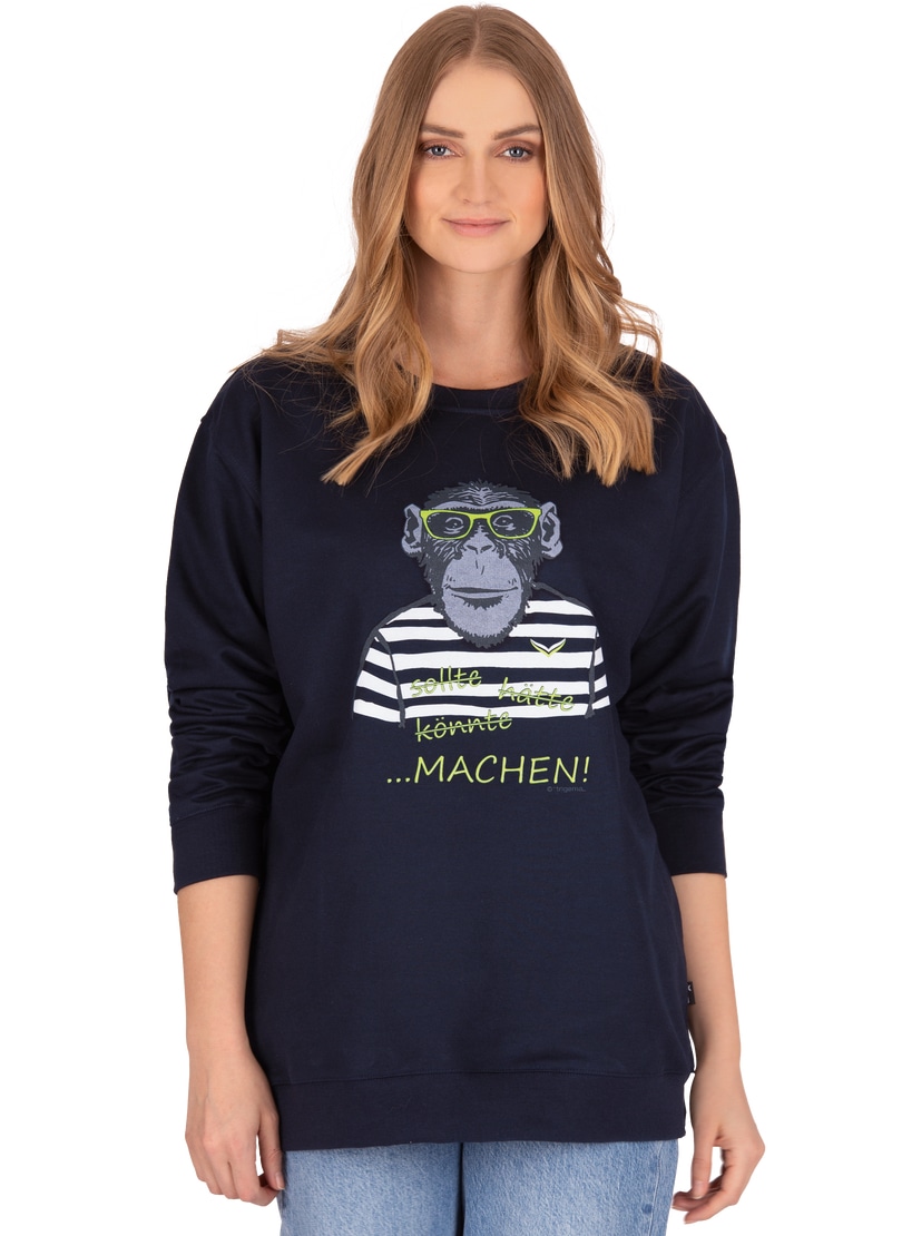 Trigema Sweatshirt »TRIGEMA Sweatshirt mit großem Affen-Druckmotiv« online  | I\'m walking