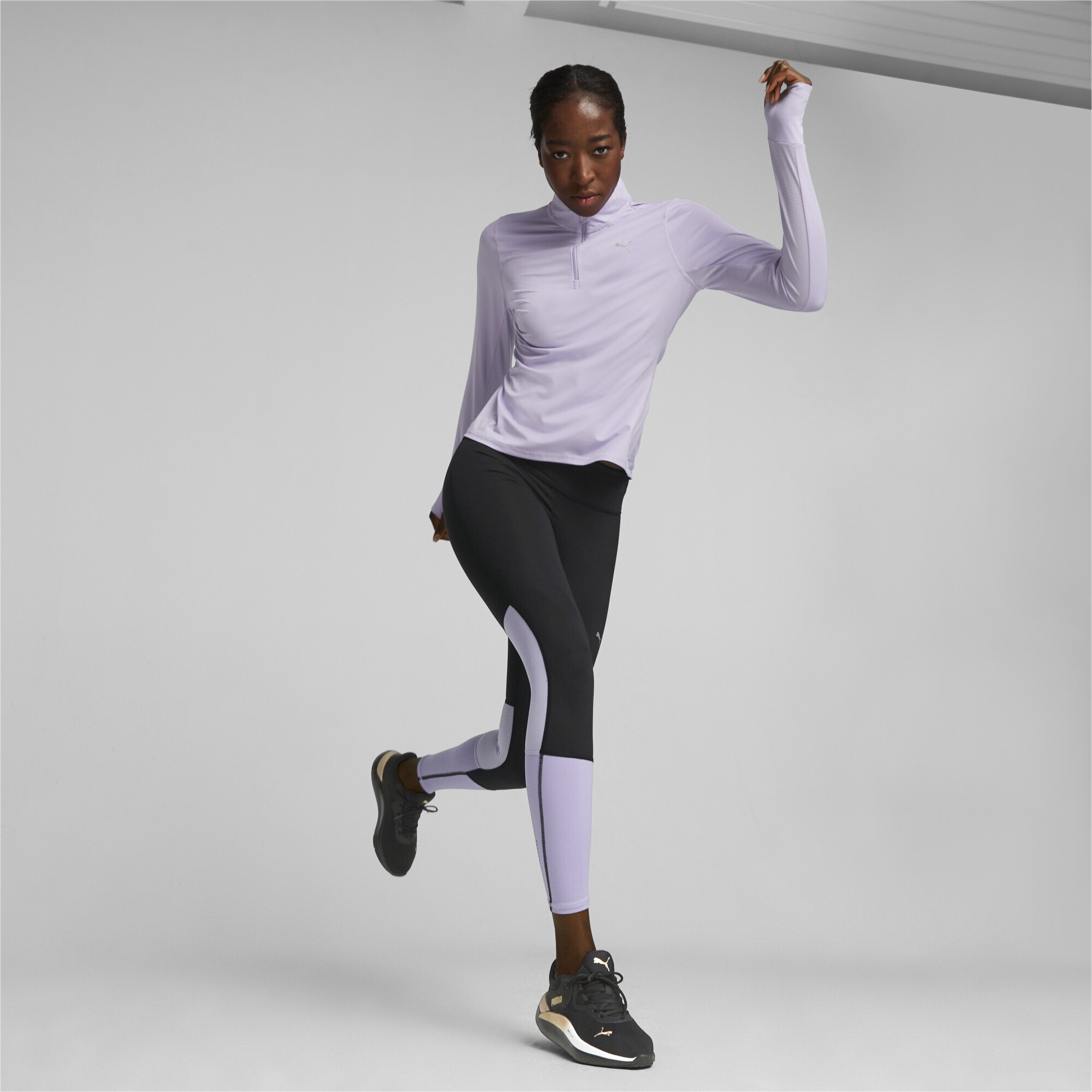 Viertelreißverschluss »Run online Lauftop Damen« PUMA Trainingspullover Favourite mit