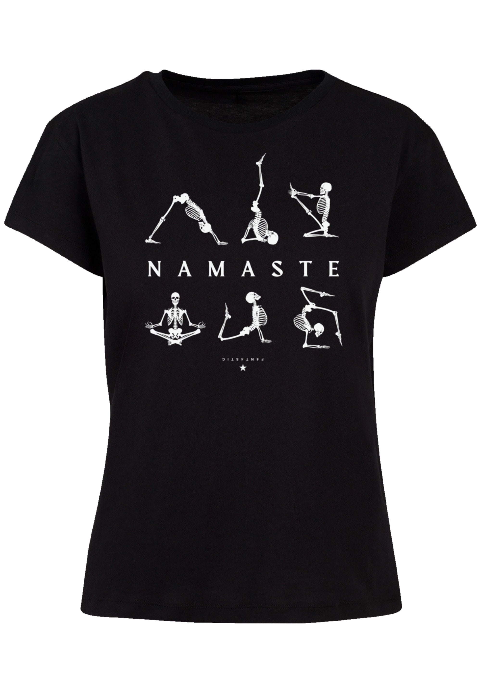 F4NT4STIC T-Shirt kaufen Yoga online »Namaste Halloween«, Skelett | Print I\'m walking