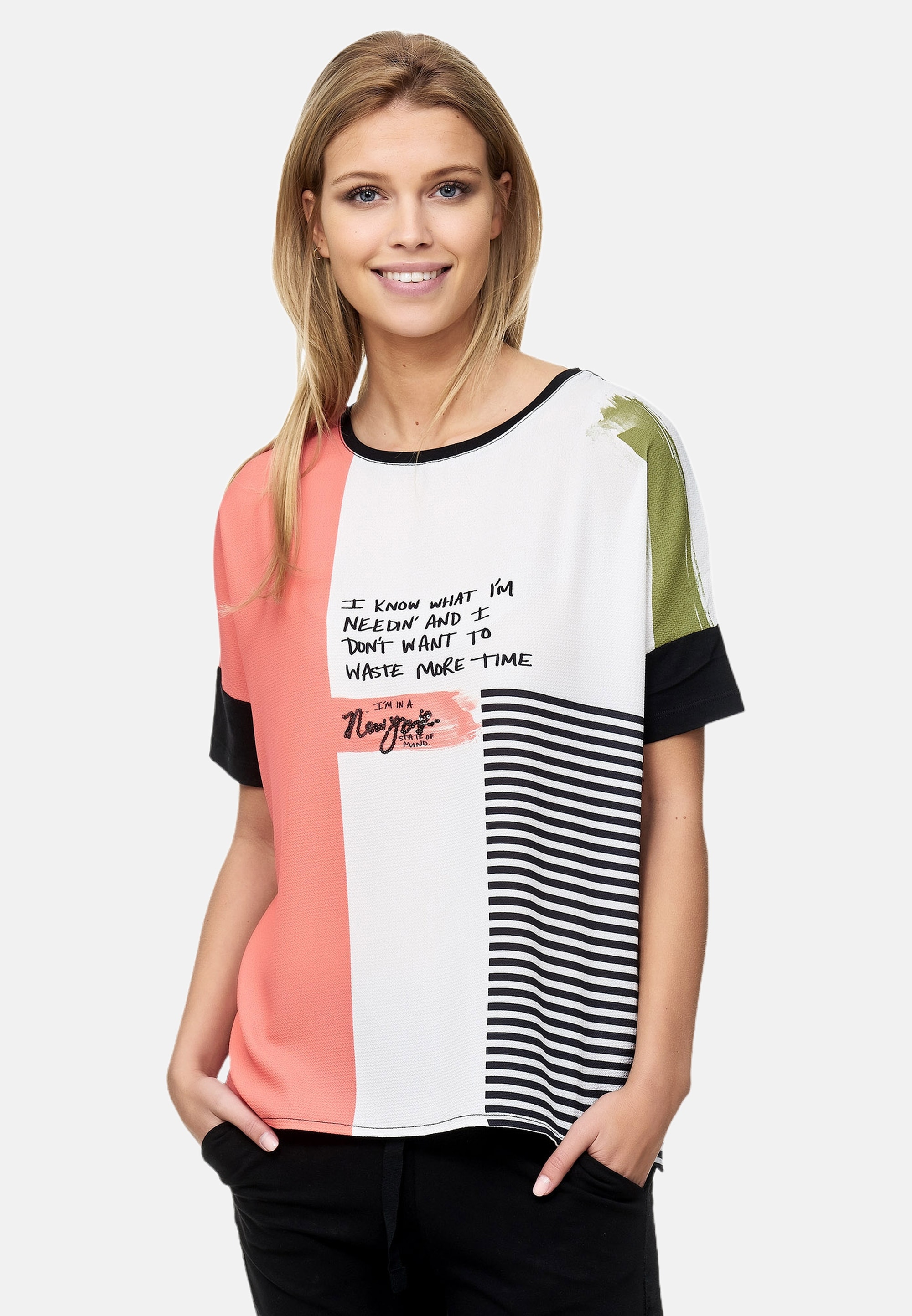 Decay T-Shirt, mit coolem Schriftzug-Print | I\'m walking