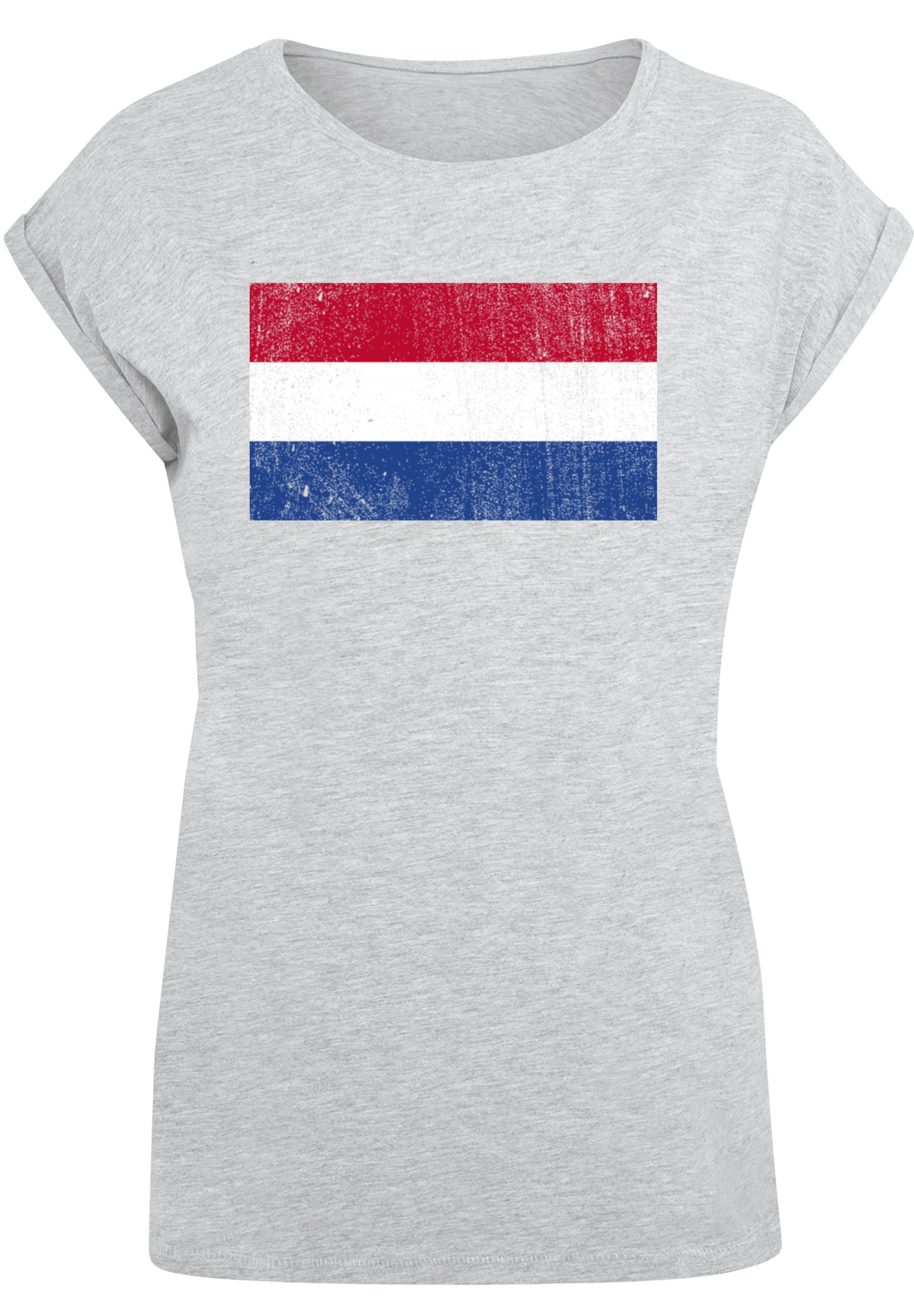 T-Shirt Flagge F4NT4STIC NIederlande »Netherlands Holland kaufen distressed«, Print