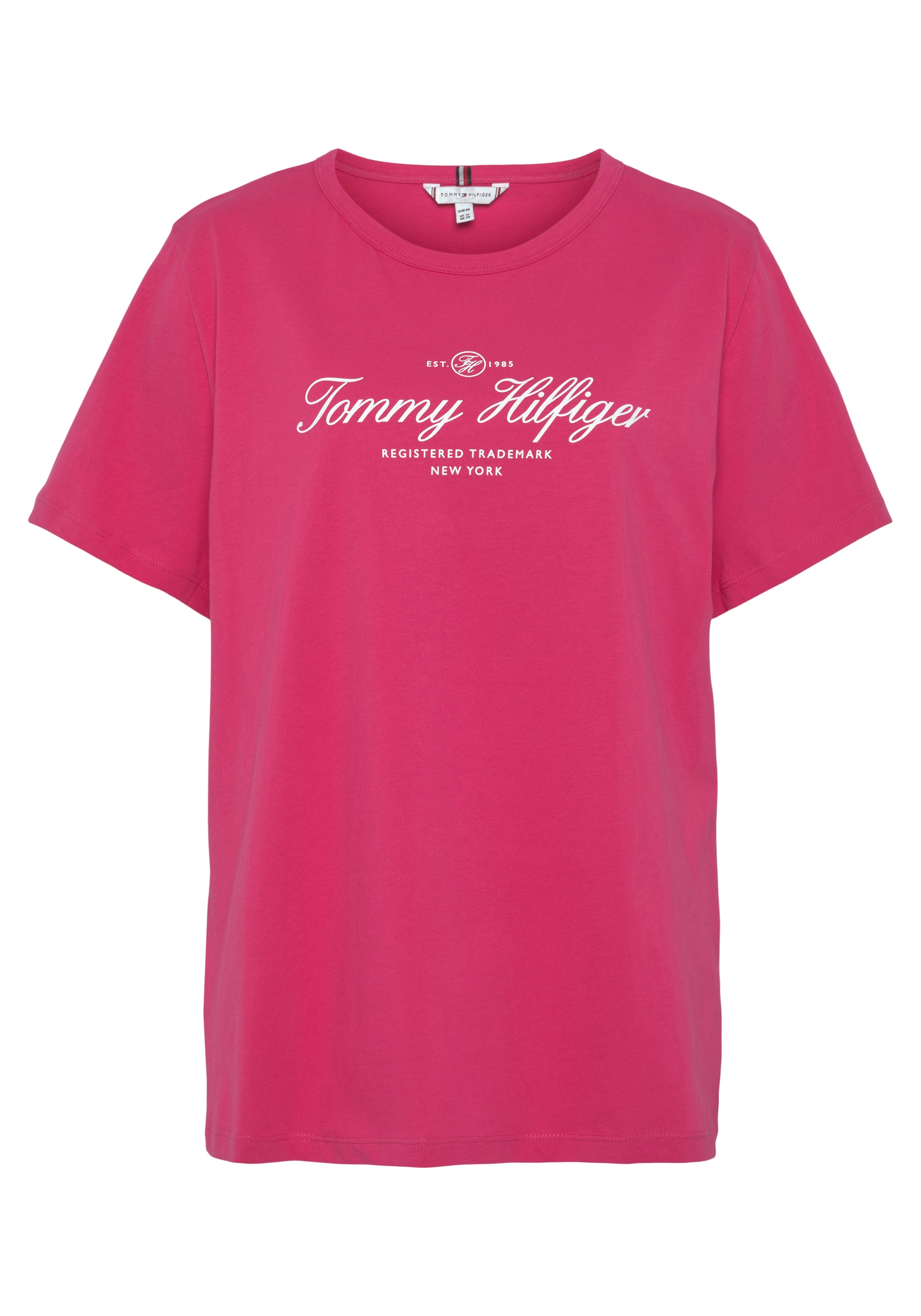 Tommy Hilfiger Curve Rundhalsshirt »CRV SLIM SIGNATURE C NK 1/2 SLV«, PLUS  SIZE CURVE,mit Tommy Hilfgier Signature Logo-Schriftzug online | I'm walking