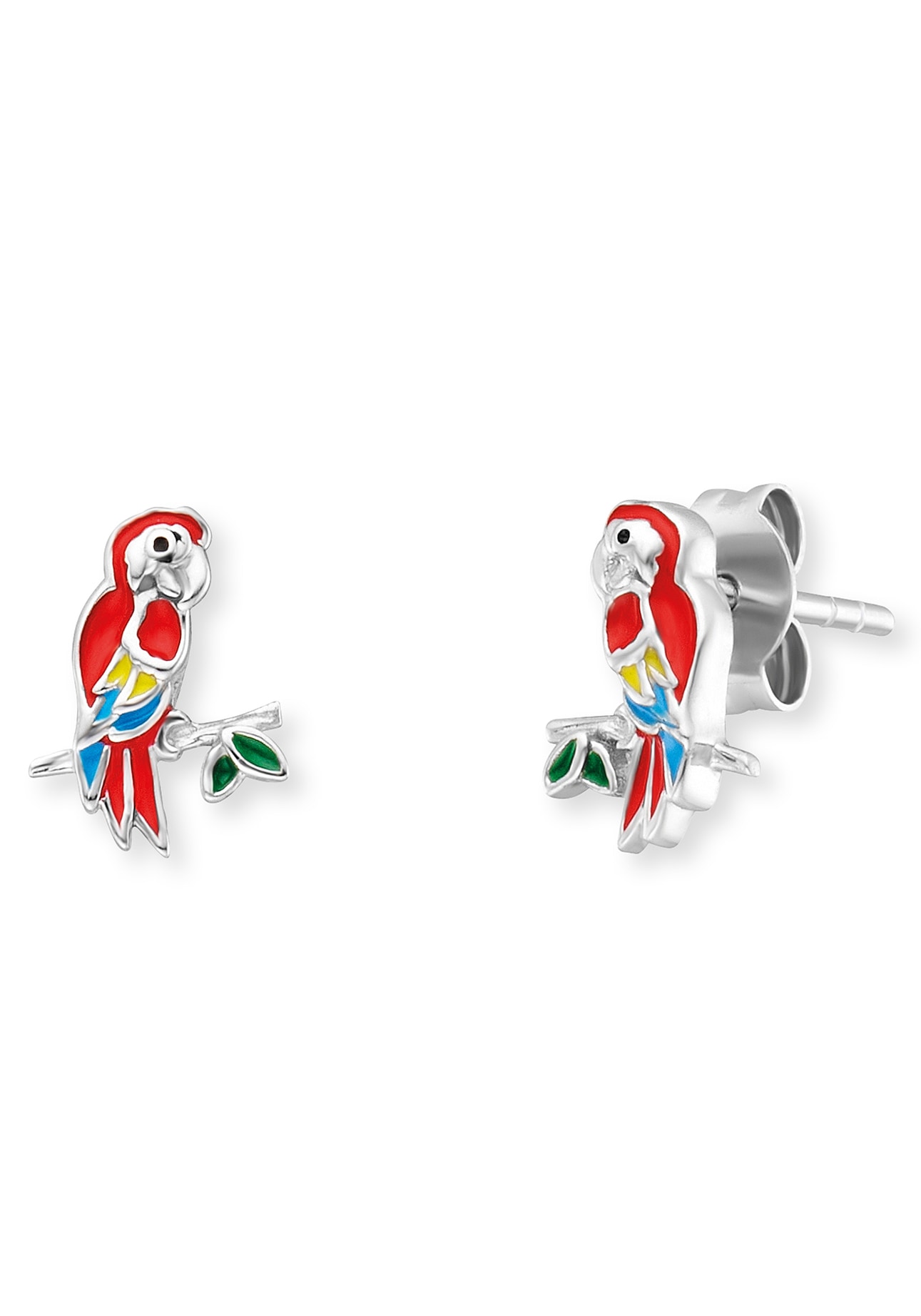 Herzengel Paar Ohrstecker Papagei HEE-PARROT mit Emaille