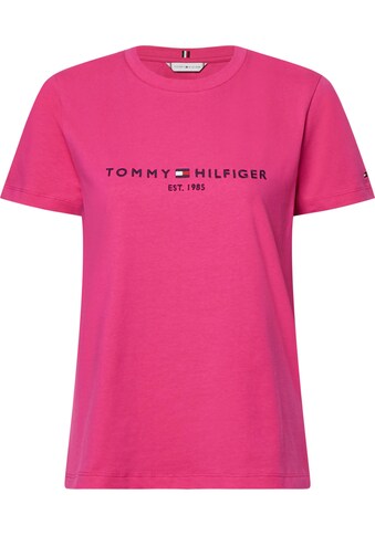 Tommy Hilfiger Rundhalsshirt »TH ESS HILFIGER C-NK REG TEE SS«, mit Tommy Hilfiger... kaufen