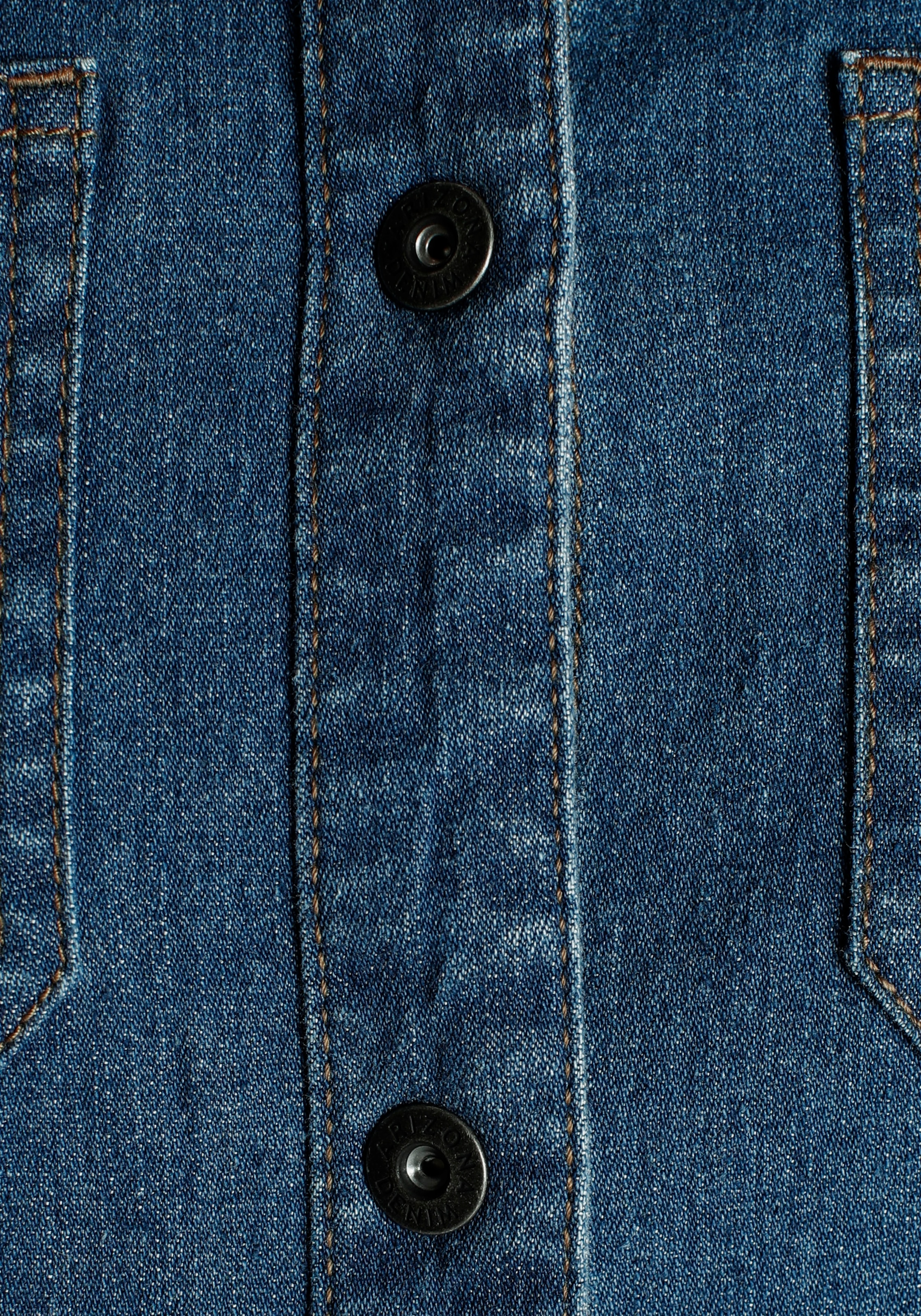 Weiter Denim - Hemdjacke«, Arizona »Shacket bestellen geschnitten Jeansjacke
