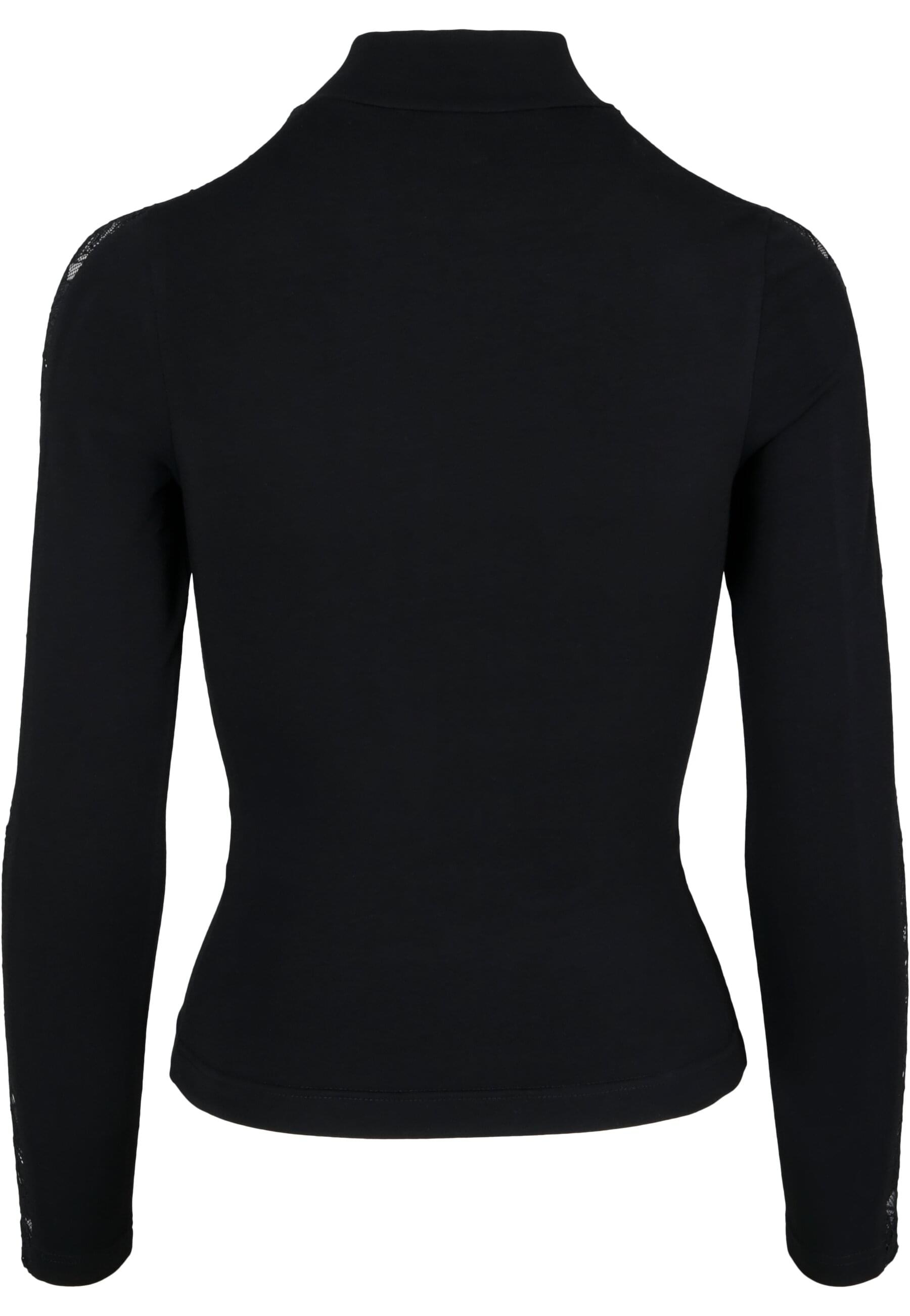 URBAN CLASSICS T-Shirt »Damen Striped I\'m shoppen walking Lace tlg.) LS«, (1 Ladies 