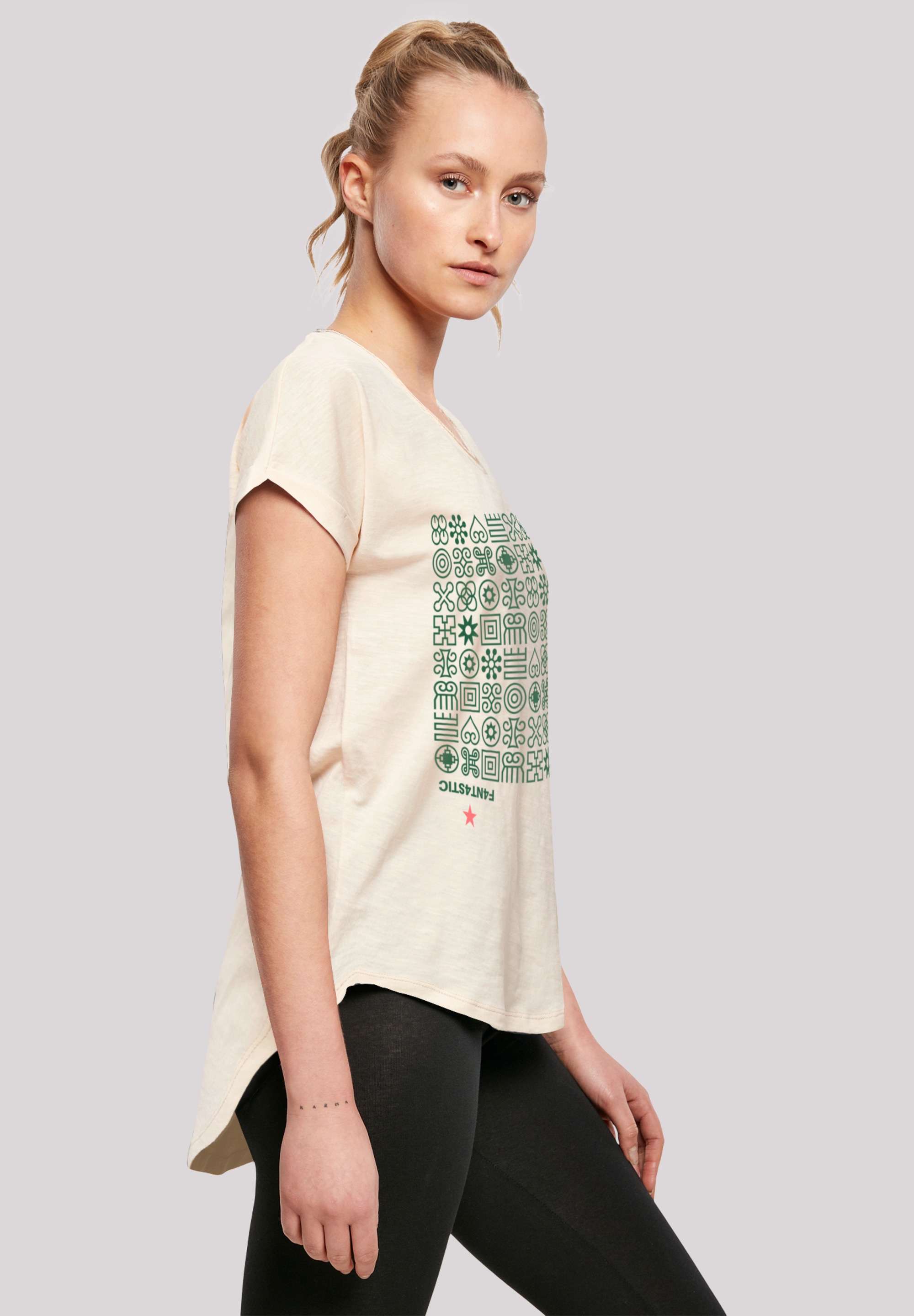Print | I\'m F4NT4STIC »Muster Symbole«, walking shoppen Grün T-Shirt
